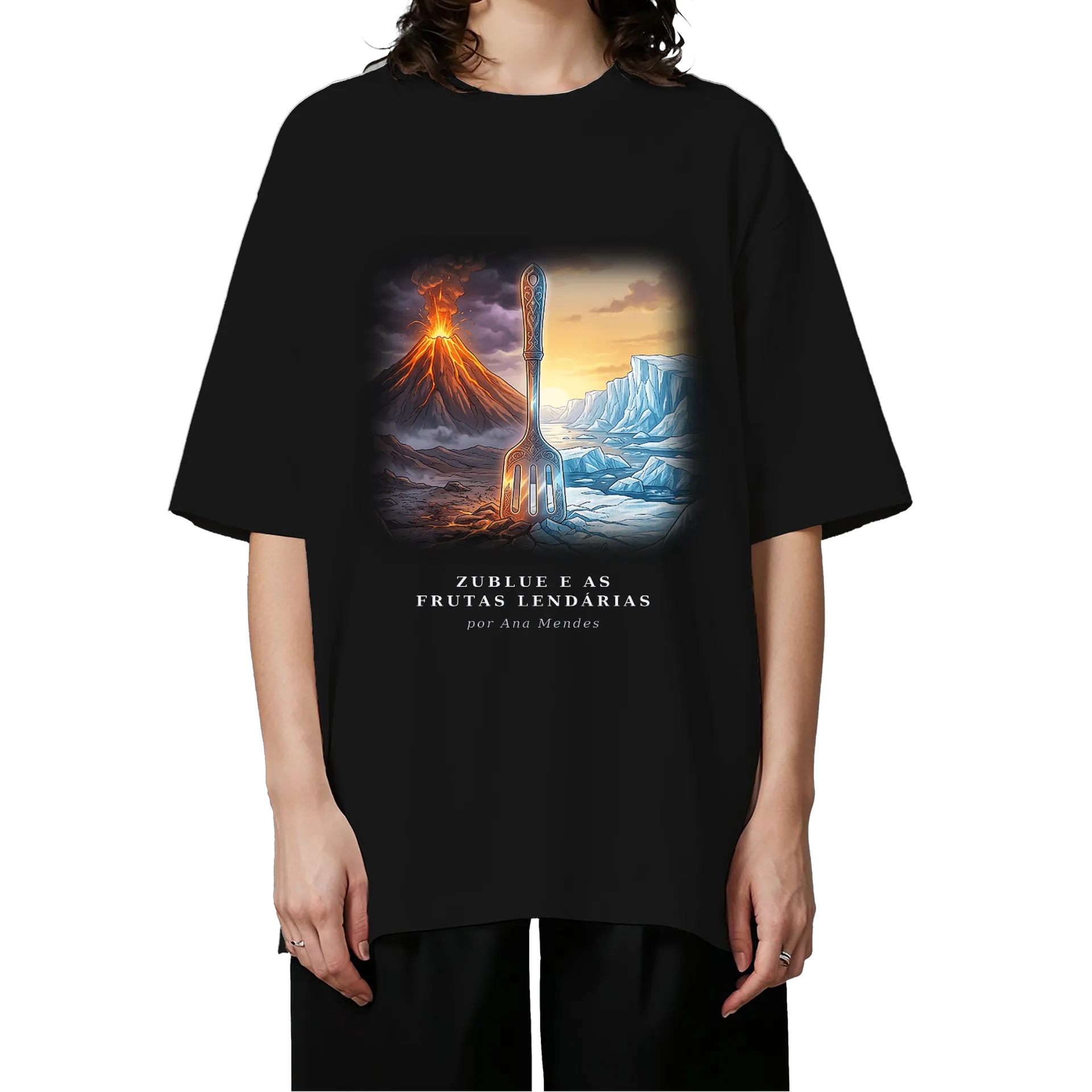 Camiseta Zublue e as Frutas Lendárias | Fogo e Gelo - Imagem 3