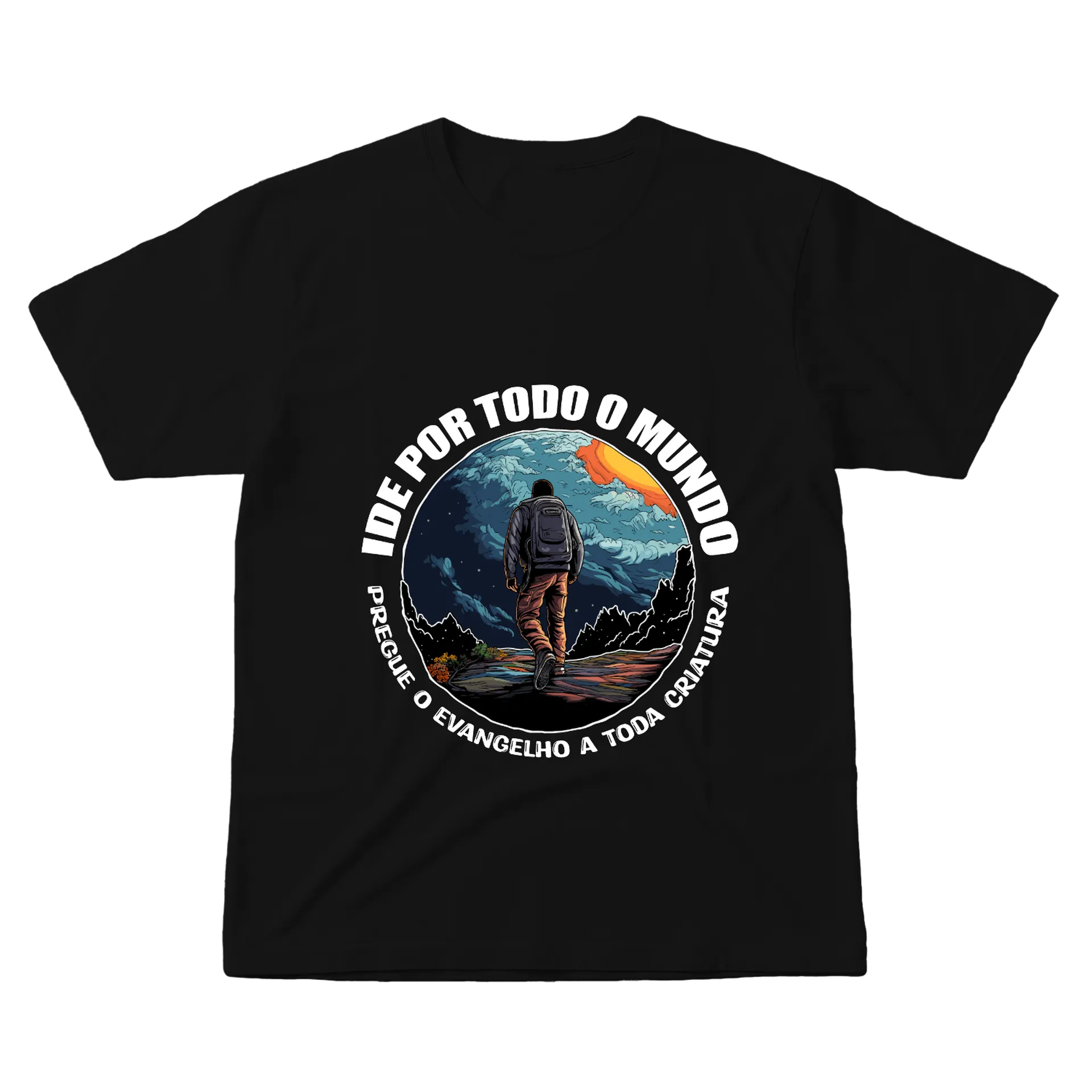 Camiseta Estampa Ide Por Todo O Mundo 100% Algodão - Imagem 1