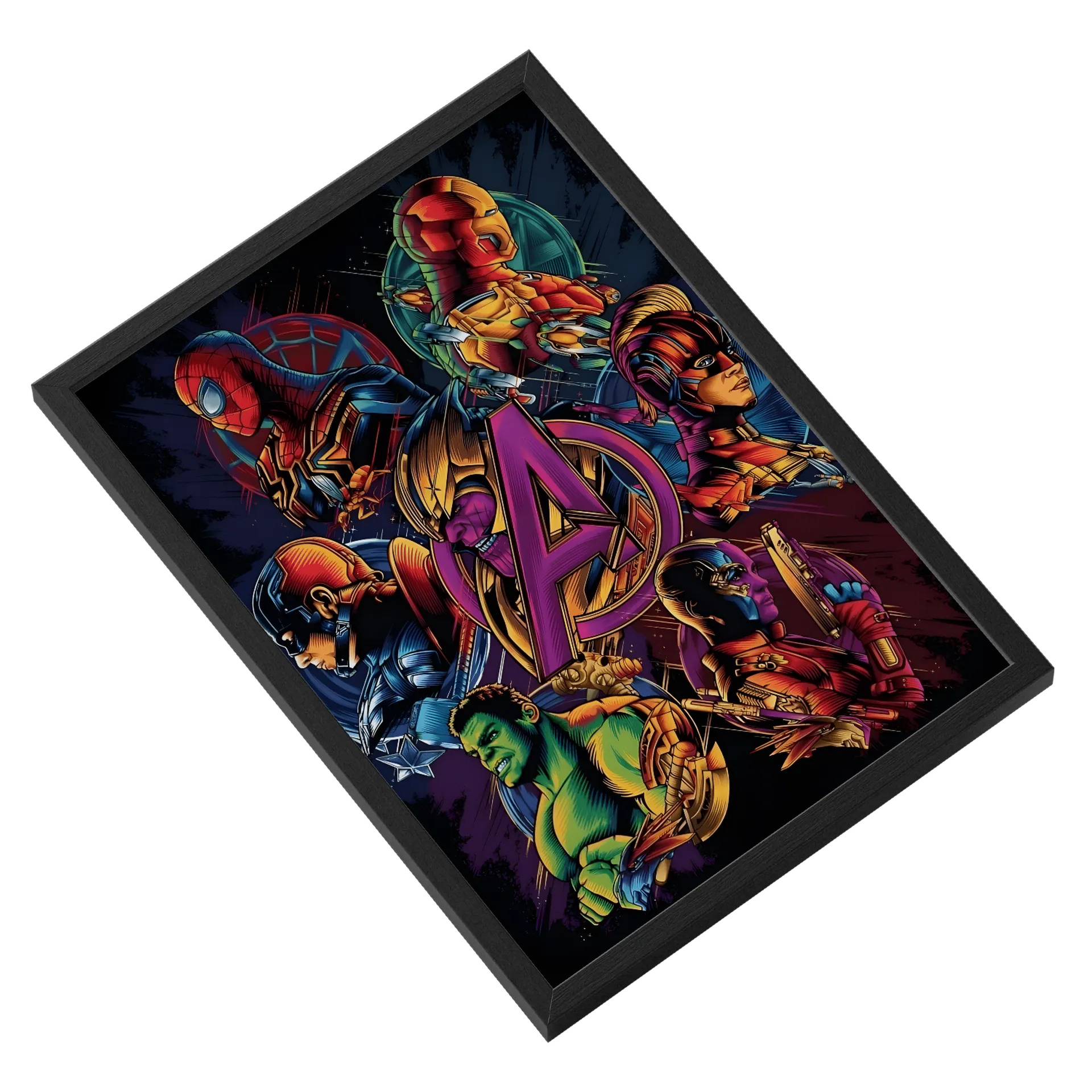 Quadro A3 personalizado Com Vidro dos Vingadores - Imagem 2