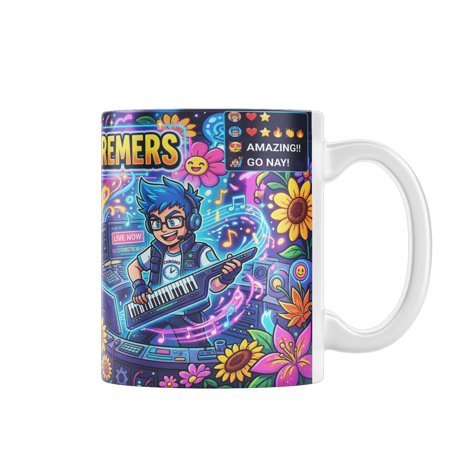 Caneca Streamers Naychronstreamers Estilo Cartoon 325ml - Imagem 2