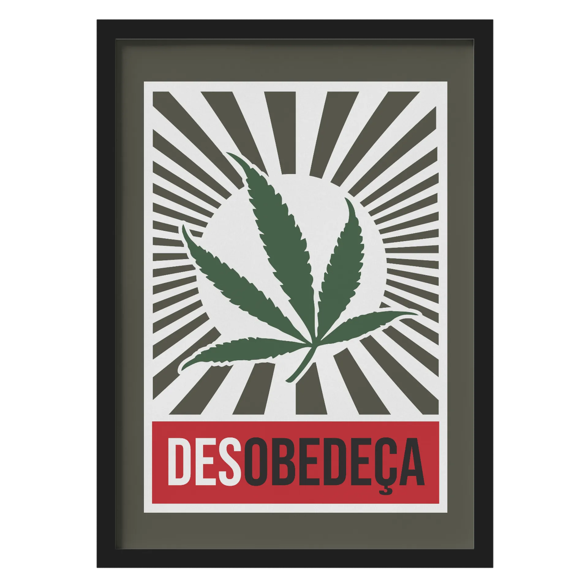 Quadro Estampa Desobedeça A3 MDF e Vidro - Imagem 1