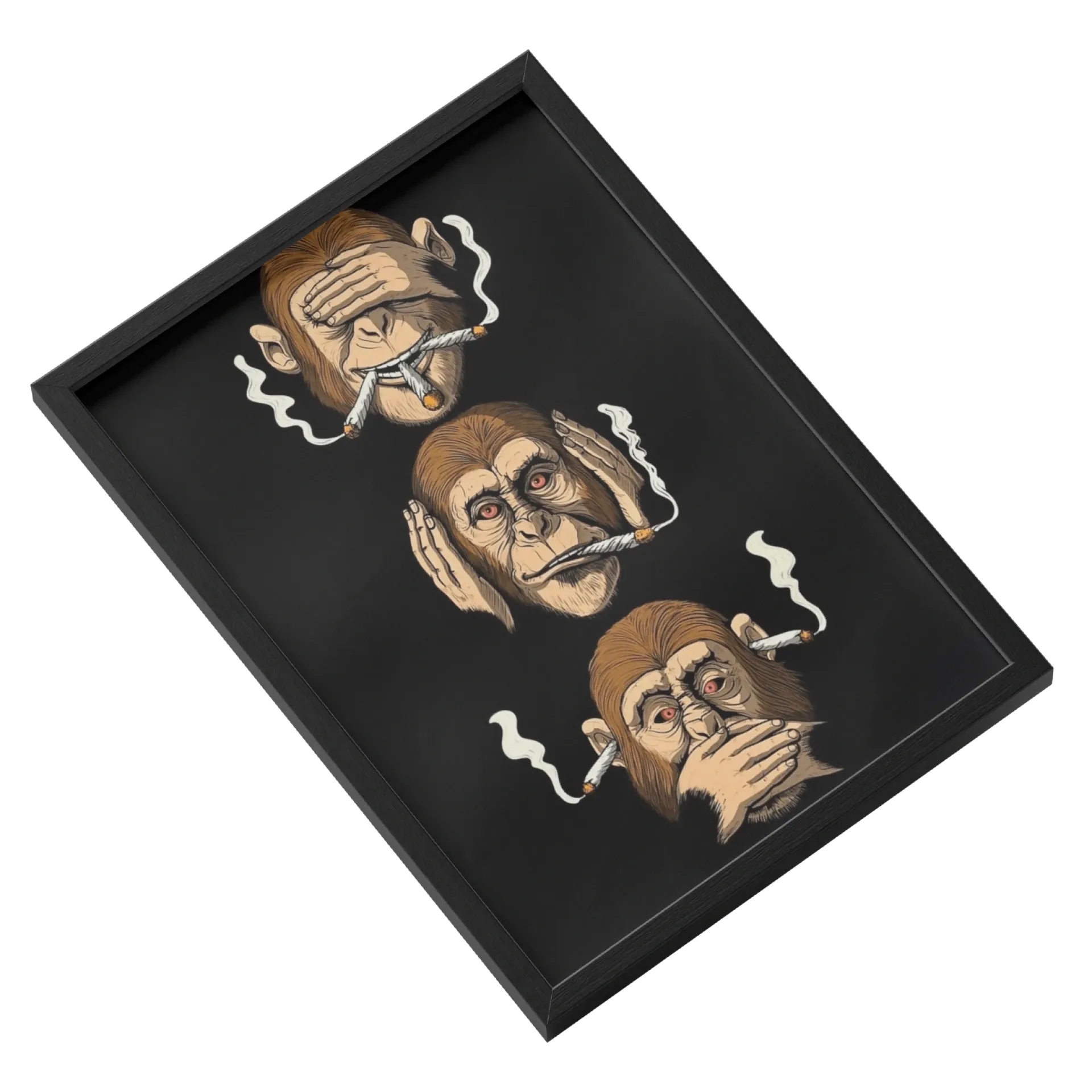 Quadro do macaco fumante  - Imagem 2