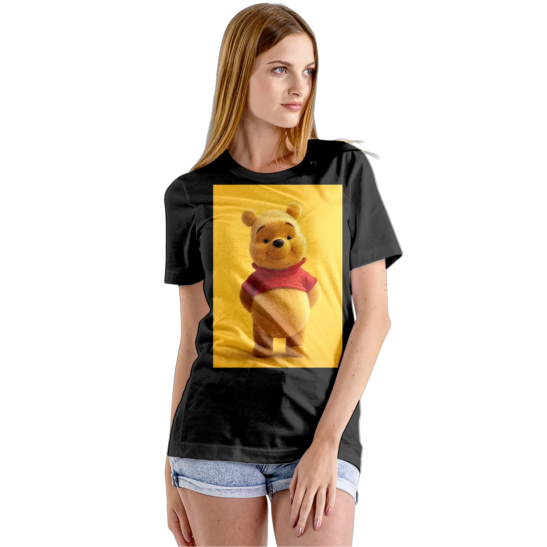 Camiseta Babylook Urso de Pelúcia Cartoon 100% Algodão - Imagem 5