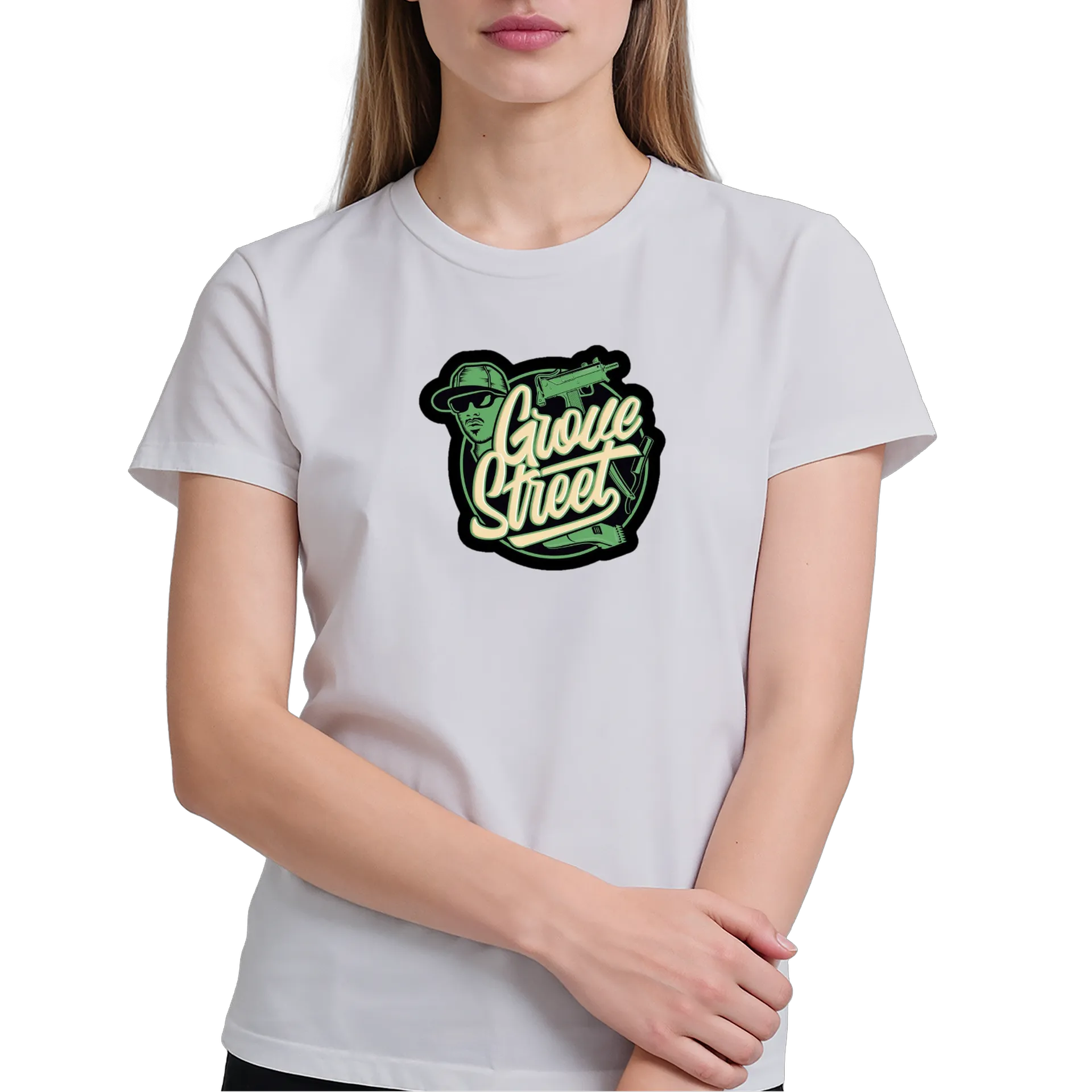 Camiseta Estampa Graffiti Grove Street 100% Algodão - Imagem 4