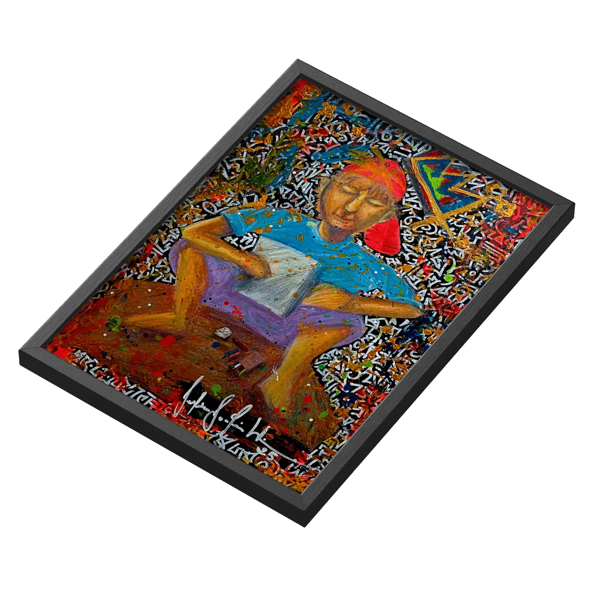 Quadro A3 O Pequeno Rei dos Lápis e Papéis Com Vidro de Jeferson Nalin  — imagem 3 de 3