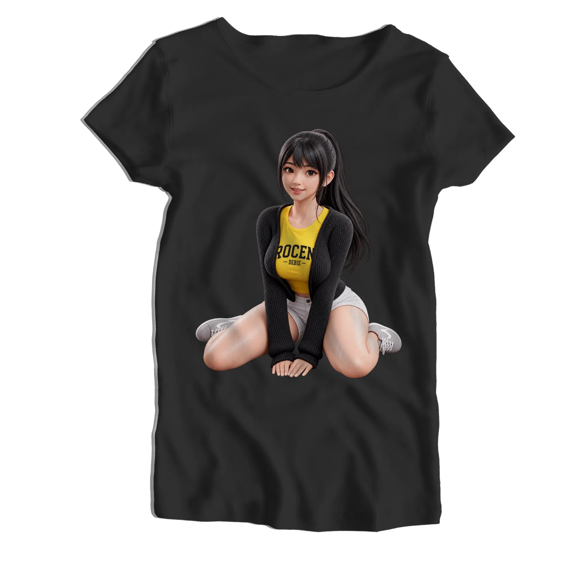 Camiseta Babylook Estampa Tipográfica Rocen Debie 100% de WEB TV JOAÇABA  — imagem 1 de 5