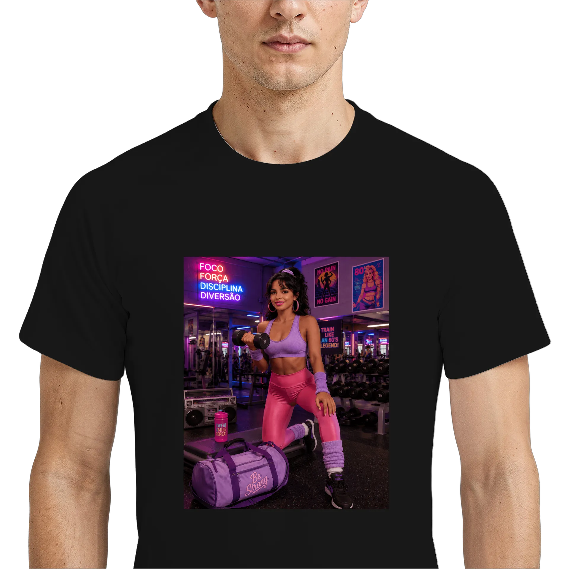 Camiseta Dry Fit Fitness NeonWorkout 100% Poliéster - Imagem 4