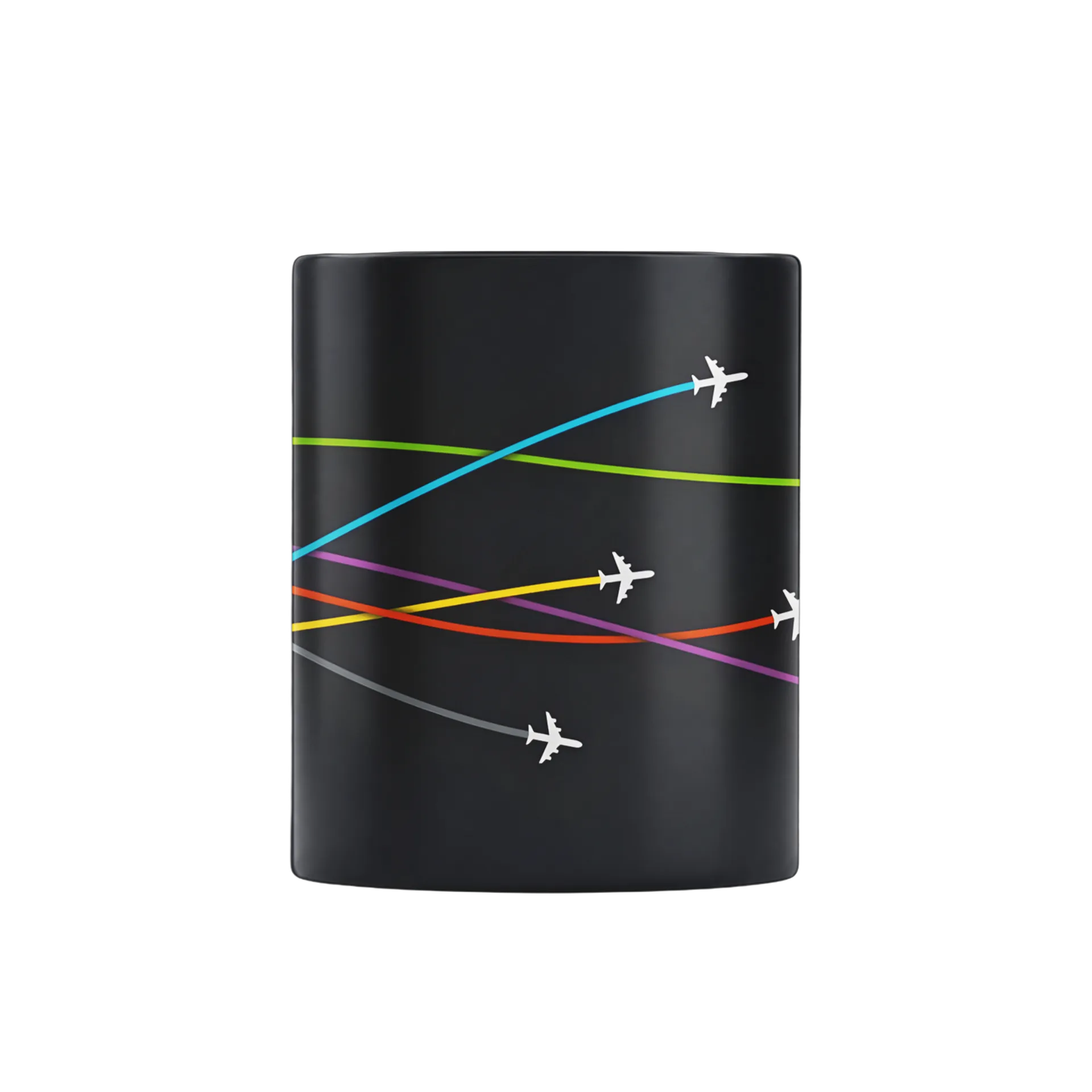 Caneca Porcelana Linhas Aéreas Multicoloridas 325ml - Imagem 2
