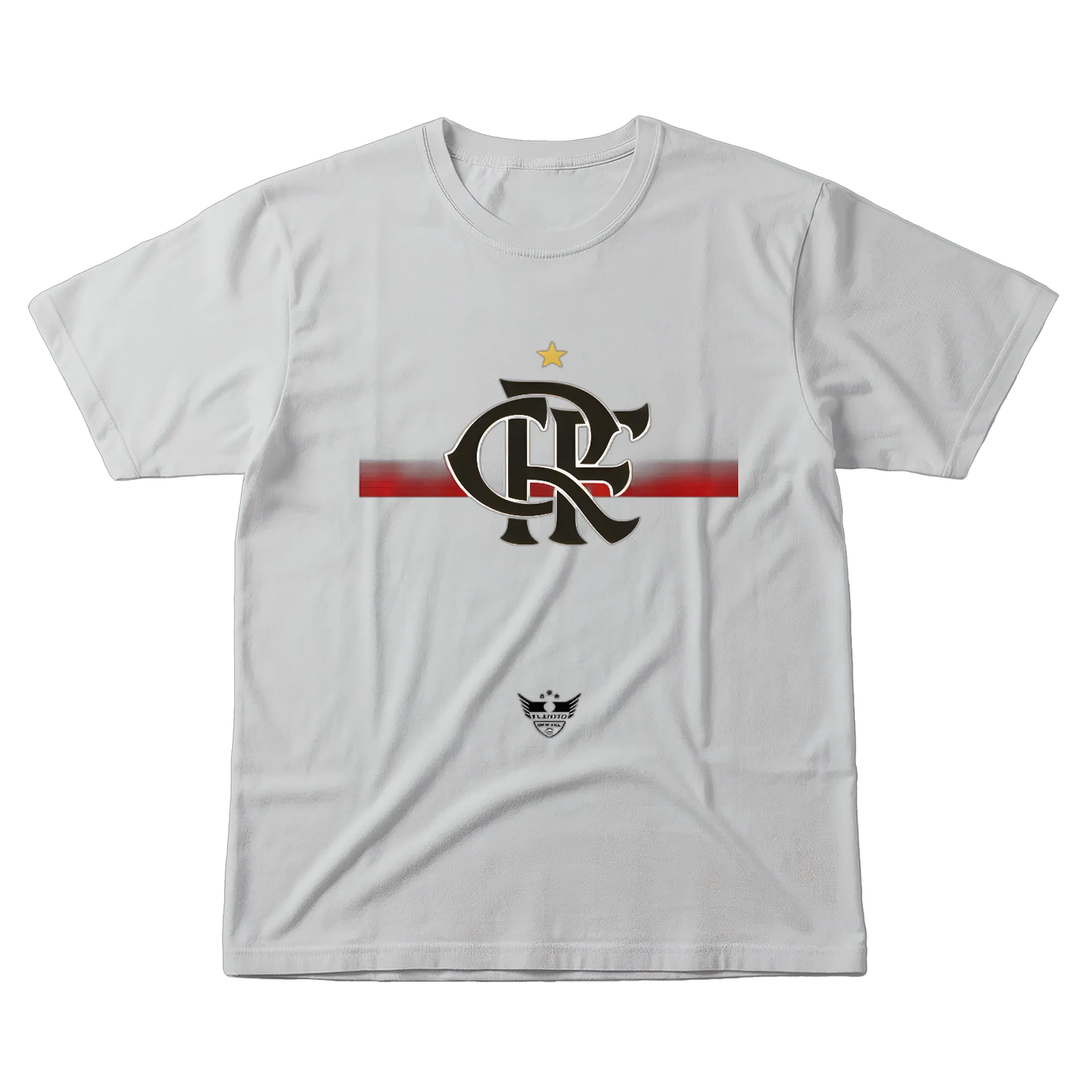 Camiseta Flamengo Logotipo Cristiano Verde 100% Algodão - Imagem 1