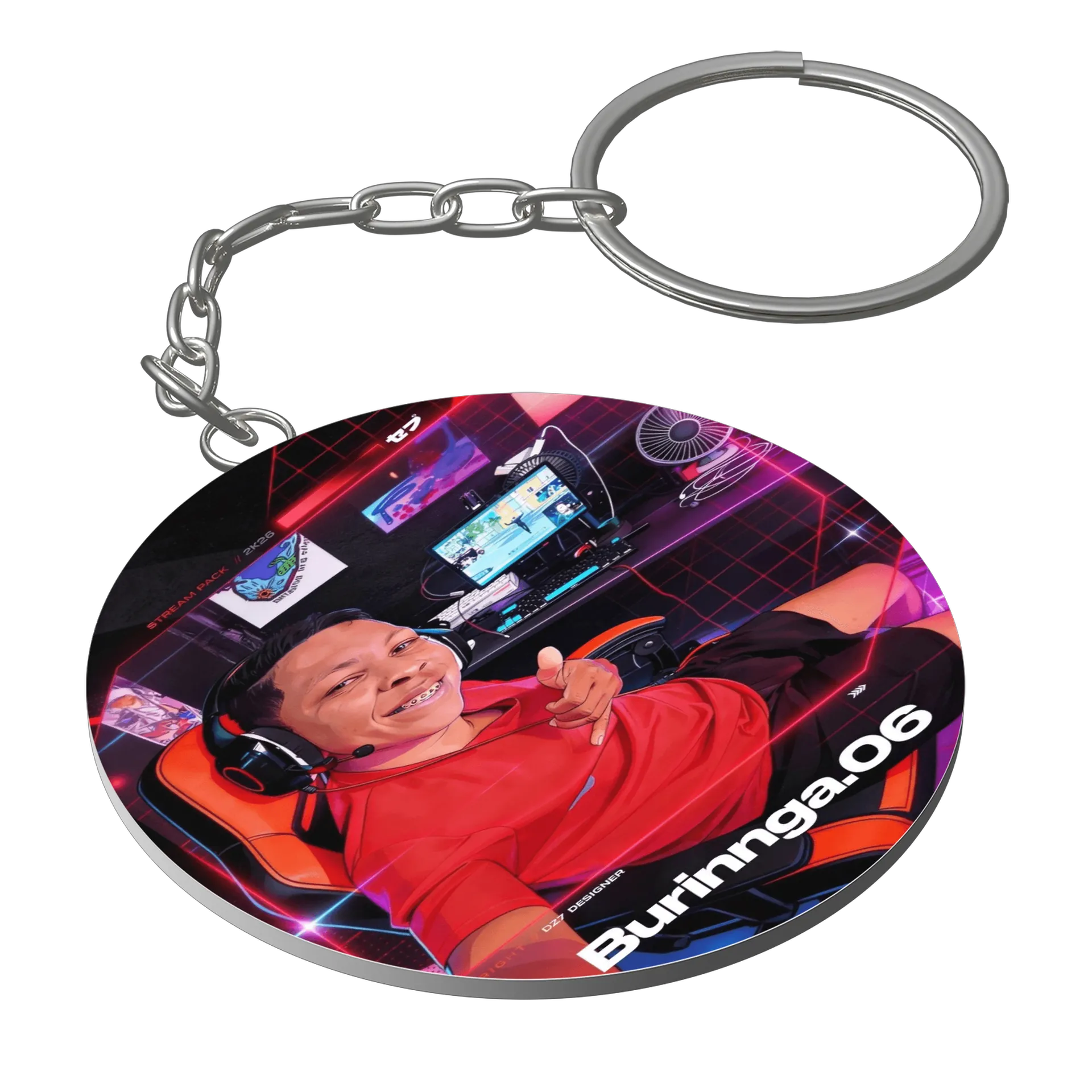 Chaveiro MDF Estampa Gamer Personalizado - Imagem 1