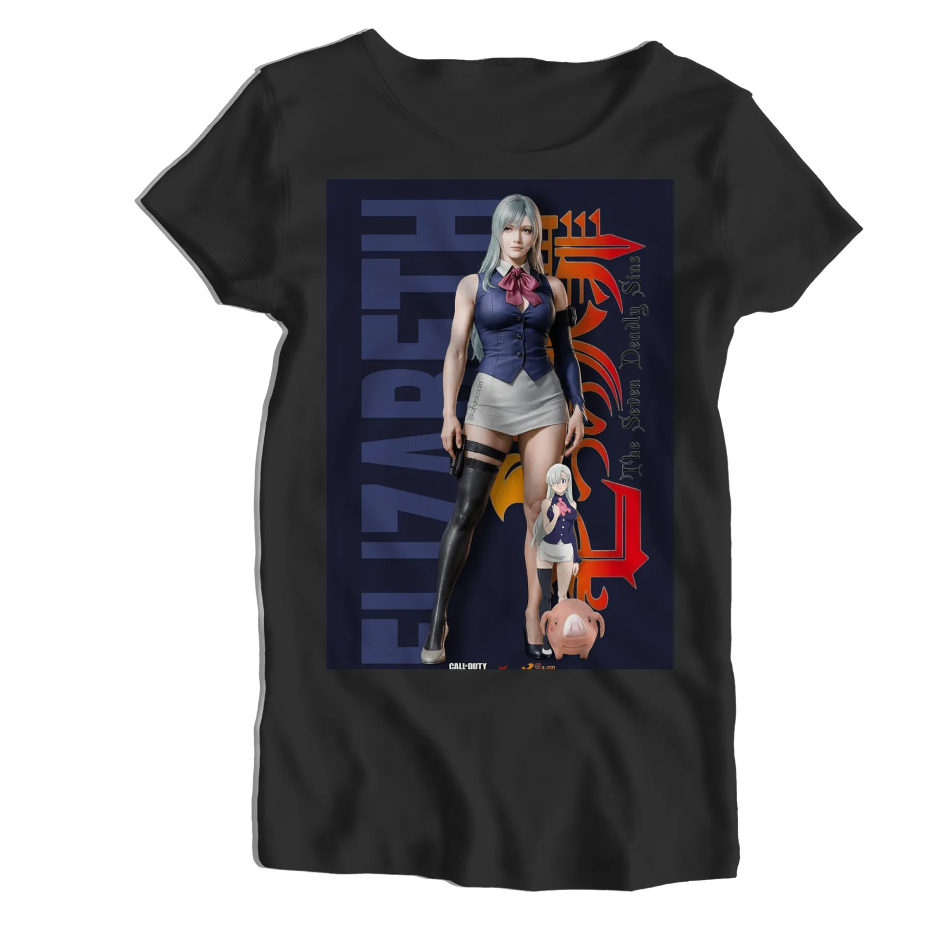 Camiseta Babylook Call of Duty Personagem Prateado 100% - Imagem 1