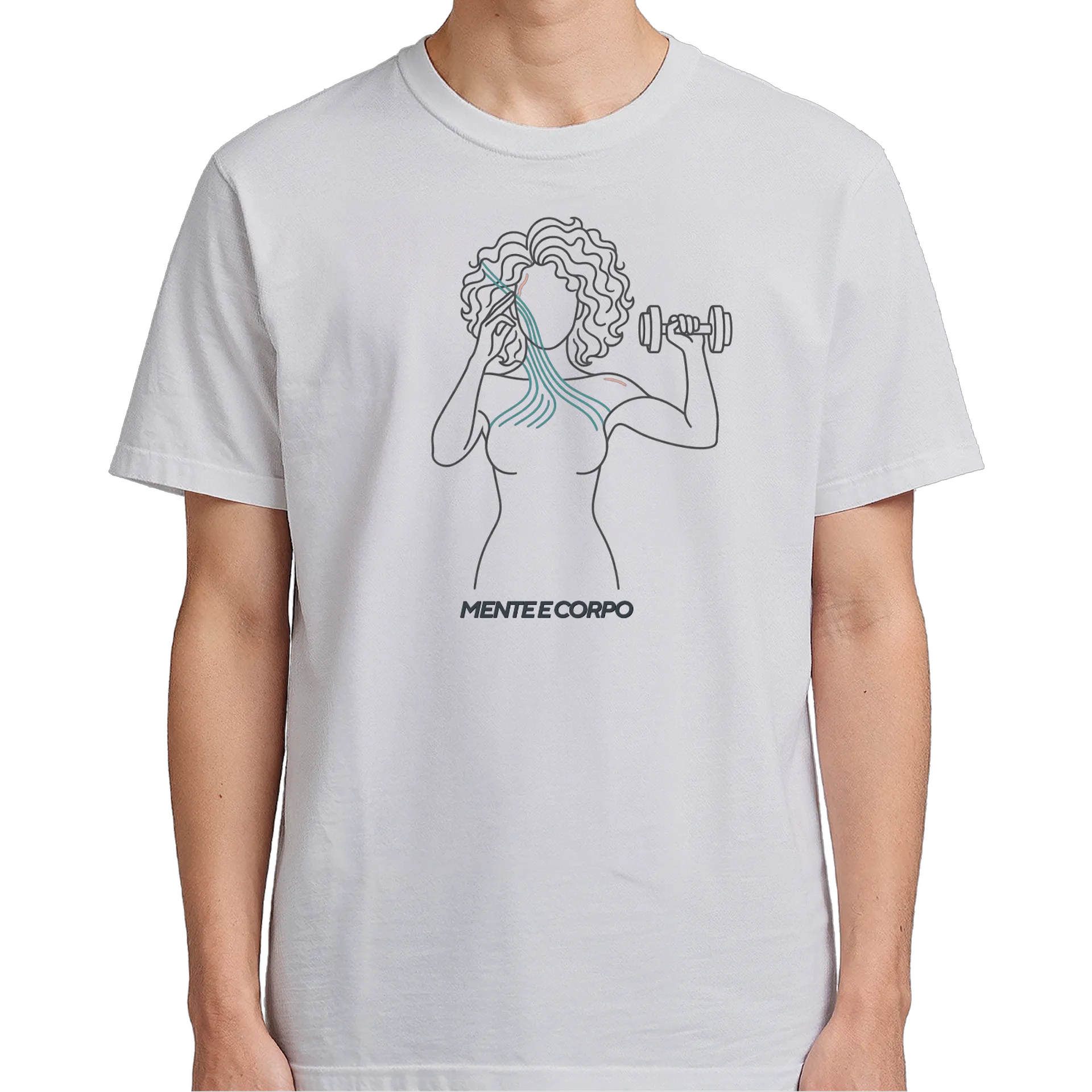 Camiseta Mulher Cacheada Mente e Corpo 100% Algodão - Imagem 5
