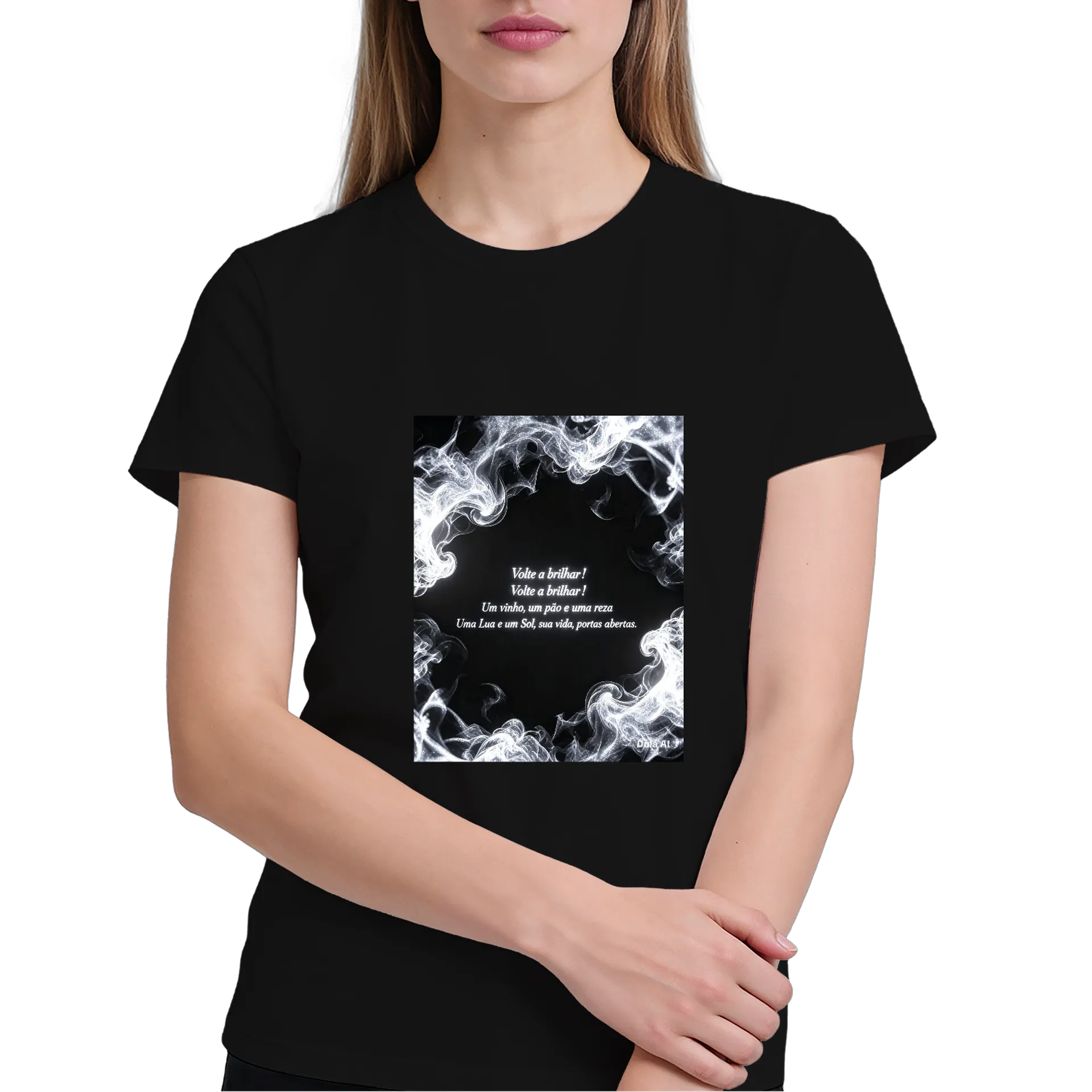 Camiseta Texto Religioso Volta a Brilhar 100% Algodão - Imagem 4