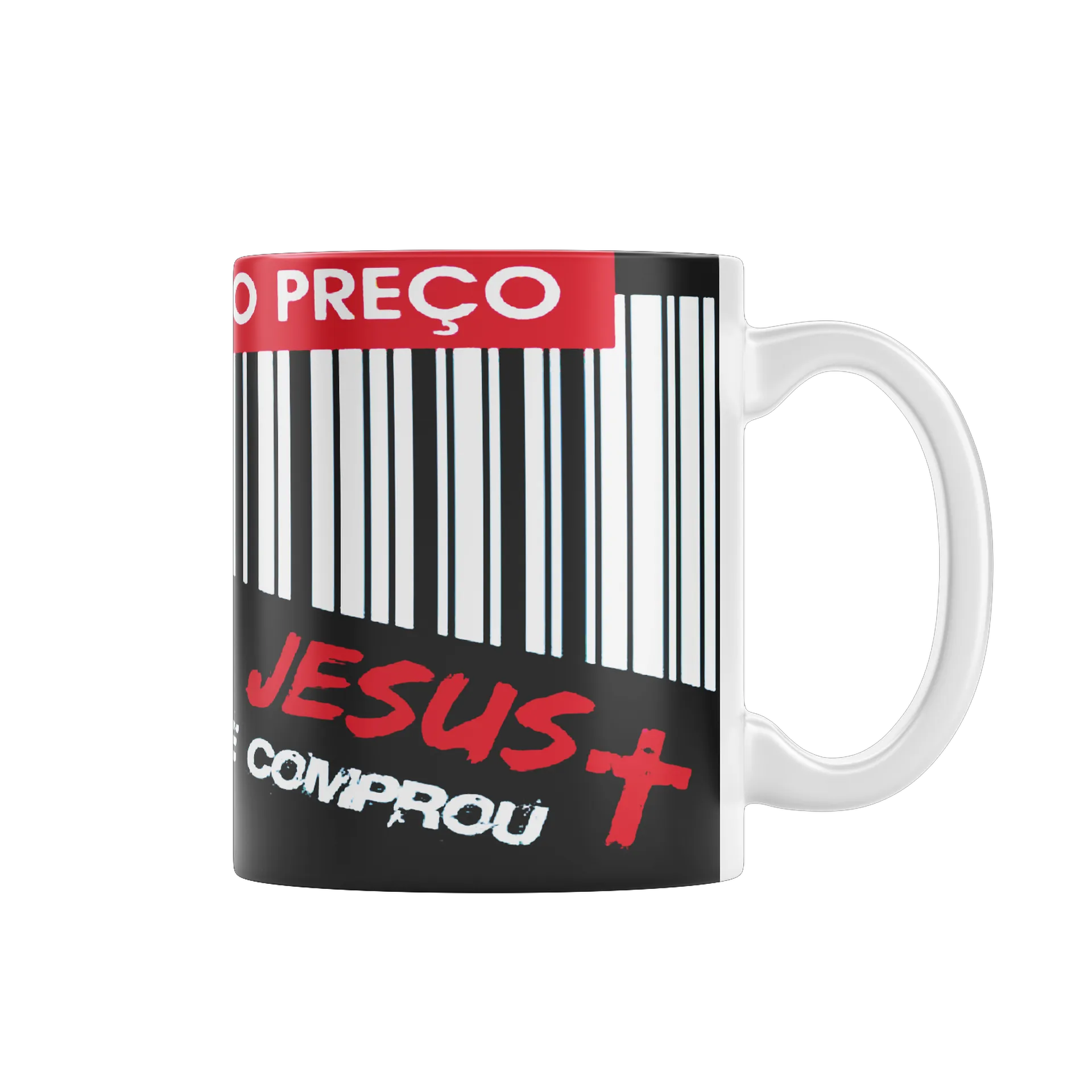 Caneca Porcelana Estampa Jesus Me Comprou 325ml - Imagem 1