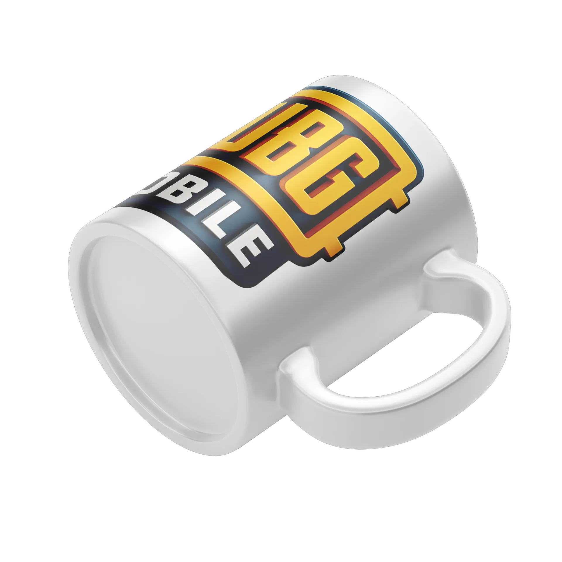 Caneca PUBG Mobile Logo Tipográfico Amarelo e Branco 325ml - Imagem 4
