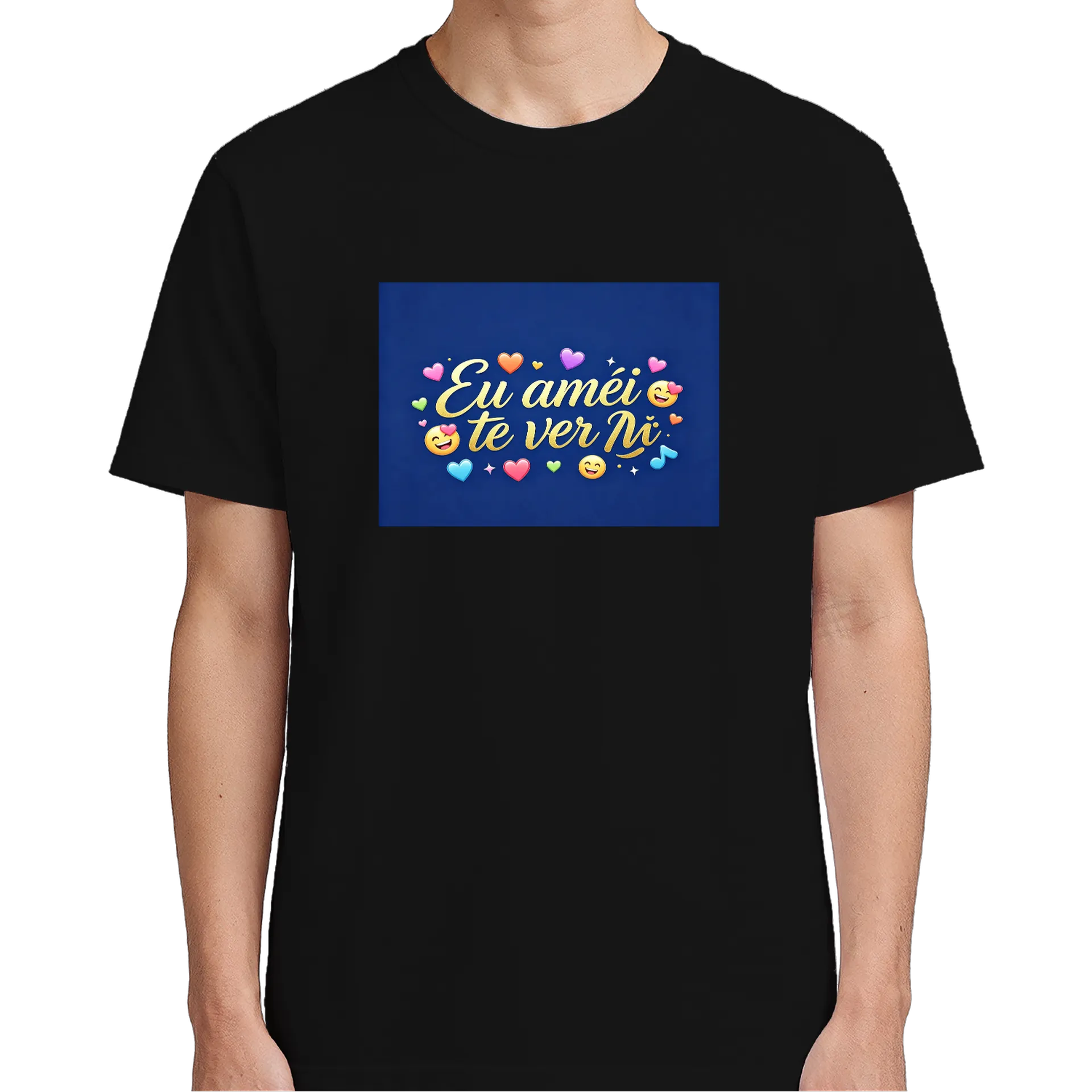 Camiseta Frase Amor Te Ver Não 100% Algodão - Imagem 5