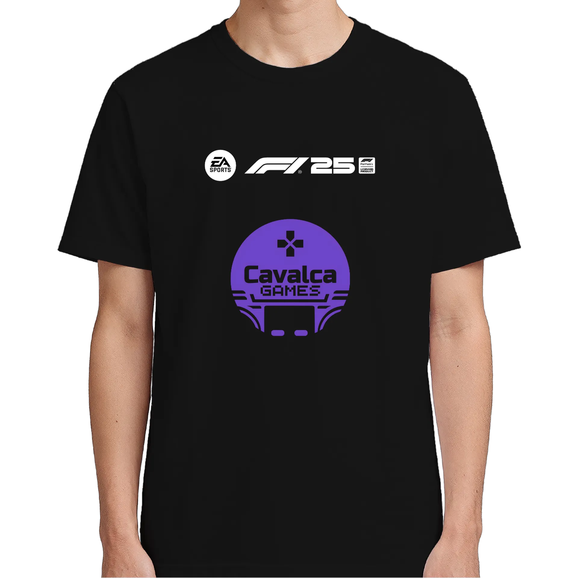 Camiseta Logo CavalcaGames 100% Algodão Preto de Cavalcamatheus — imagem 4 de 6