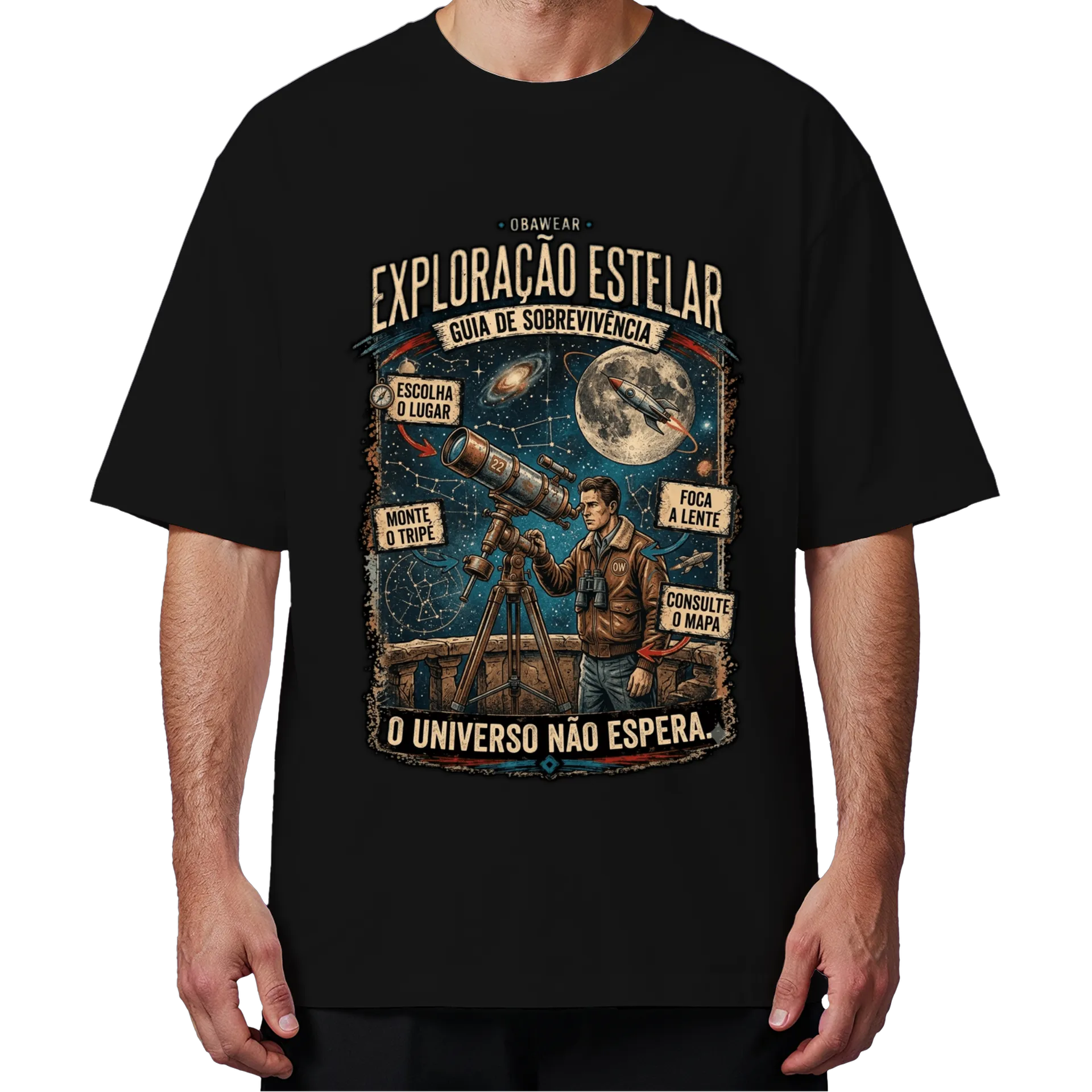 Camiseta Oversized Exploração Estrelar - Imagem 4
