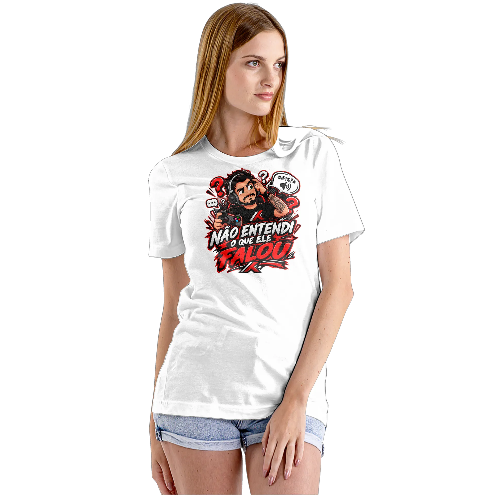 Camiseta Babylook Não entendi o que ele falou100% - Imagem 5