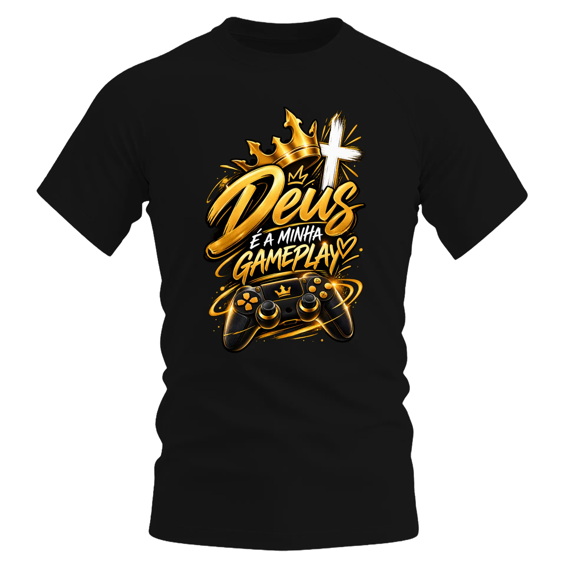 Camiseta Dry Fit Deus é a Minha Gameplay Respirável - Imagem 1