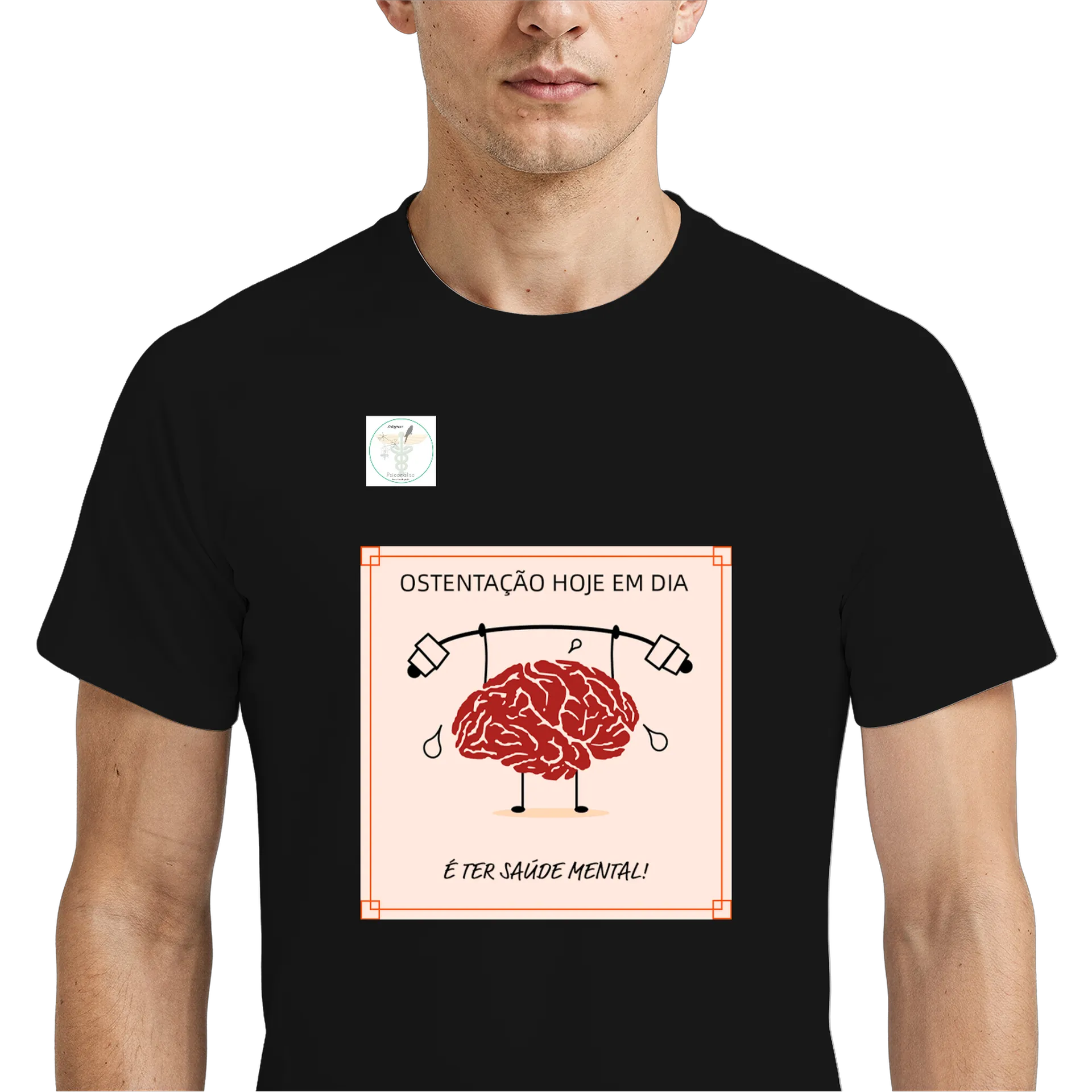Camiseta Dry Fit Cérebro Levantando Peso 100% Polyester - Imagem 4