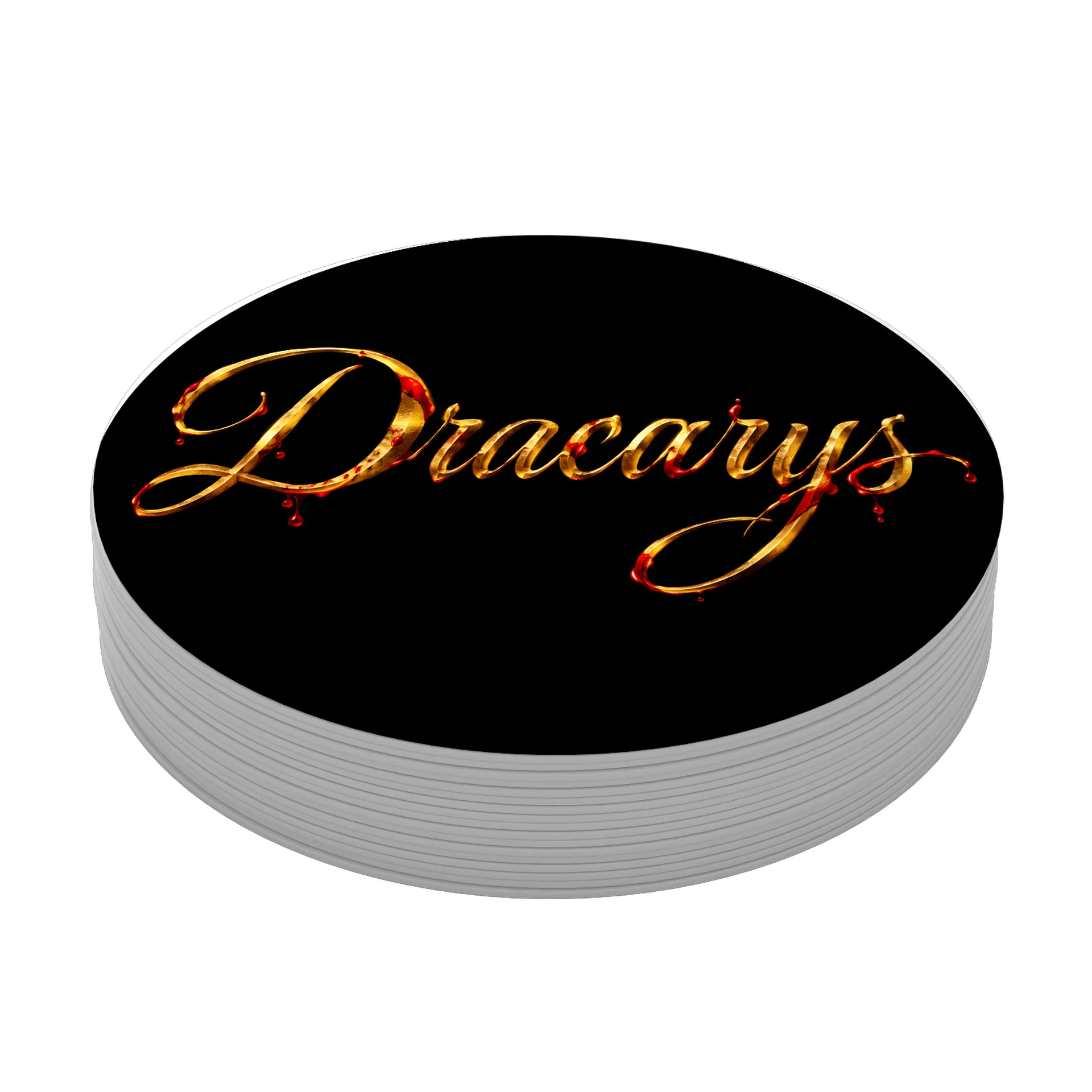 Porta-copo Estampa Tipográfica Dracarys Dourada MDF - Imagem 3