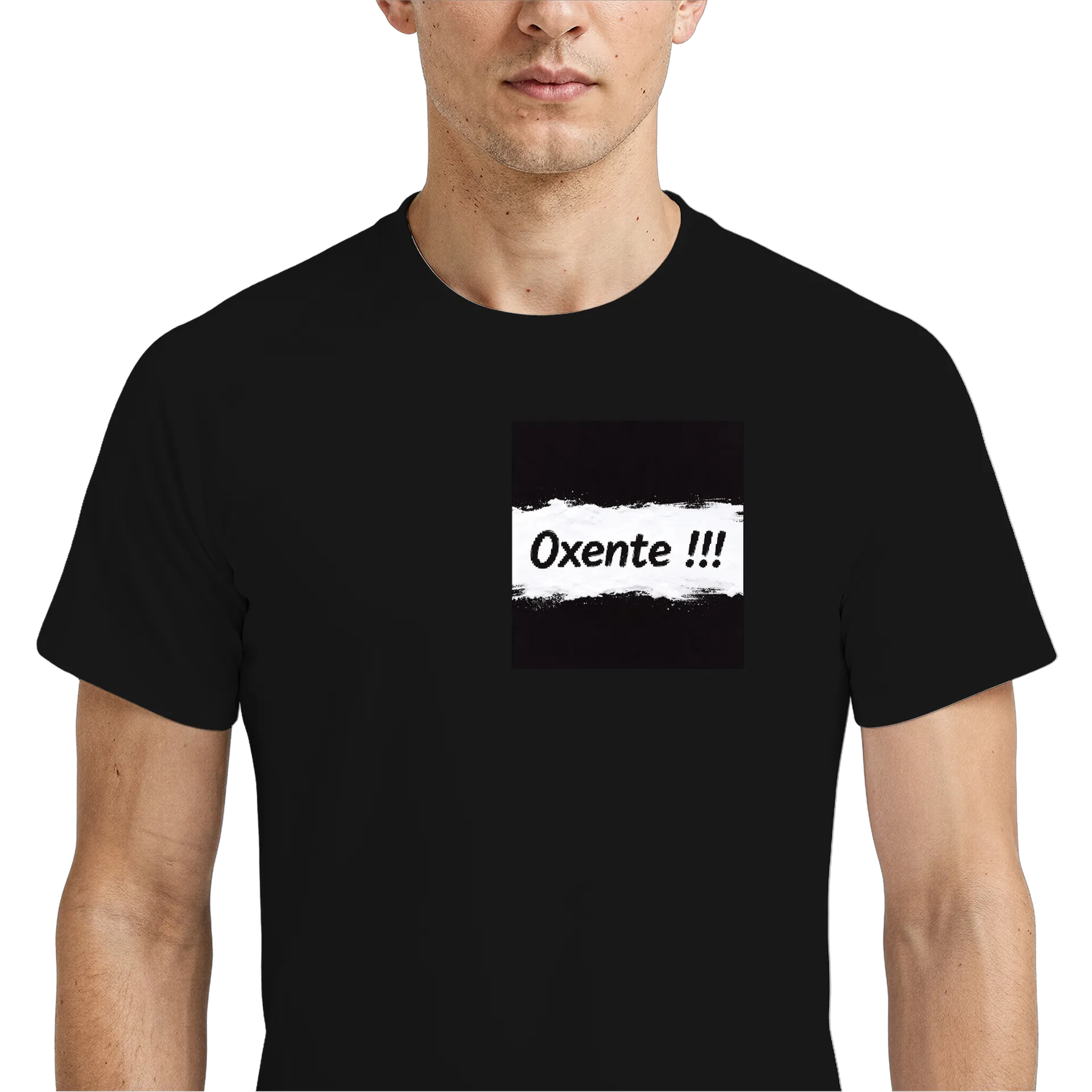 Camiseta Dry Fit Oxente !!! Estampa Branca Preto 100% - Imagem 4