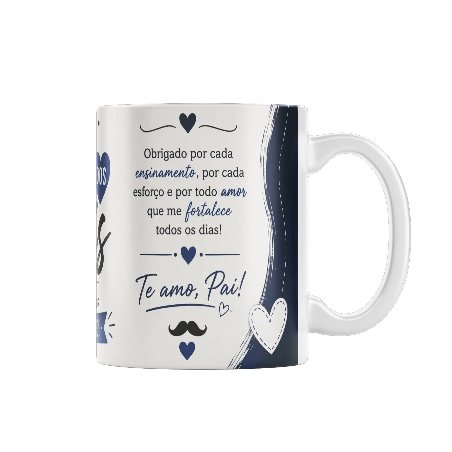 Caneca Porcelana Dia dos Pais Meu Herói 325ml - Imagem 1