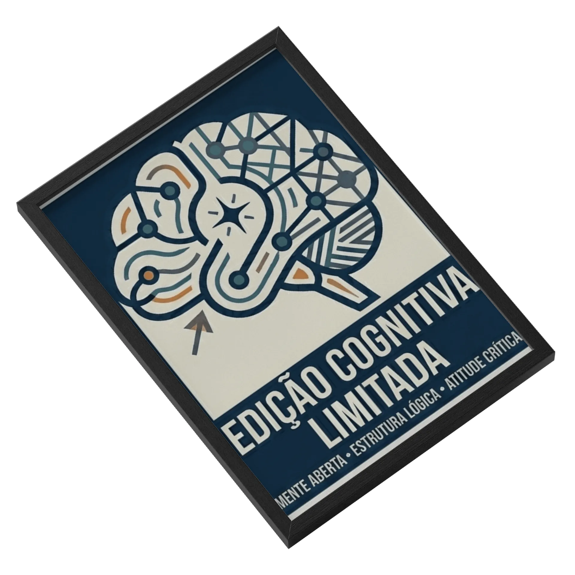 Quadro Arte Cerebral Edição Cognitiva A3 MDF e Vidro - Imagem 2