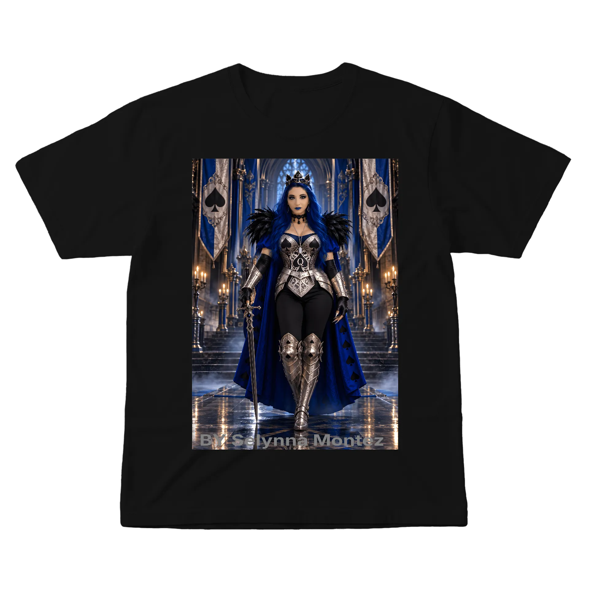 Camiseta rainha de Espadas by selynna montez - Imagem 1
