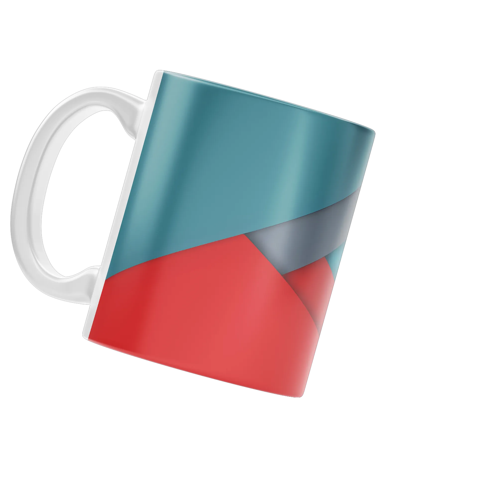 Caneca Porcelana Abstrata Geométrica 325ml - Imagem 3
