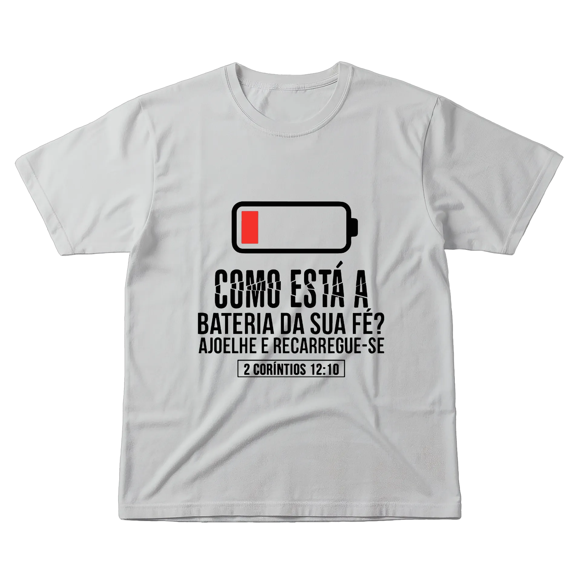 Camiseta Tipográfica Bateria da Fé 100% Algodão - Imagem 1