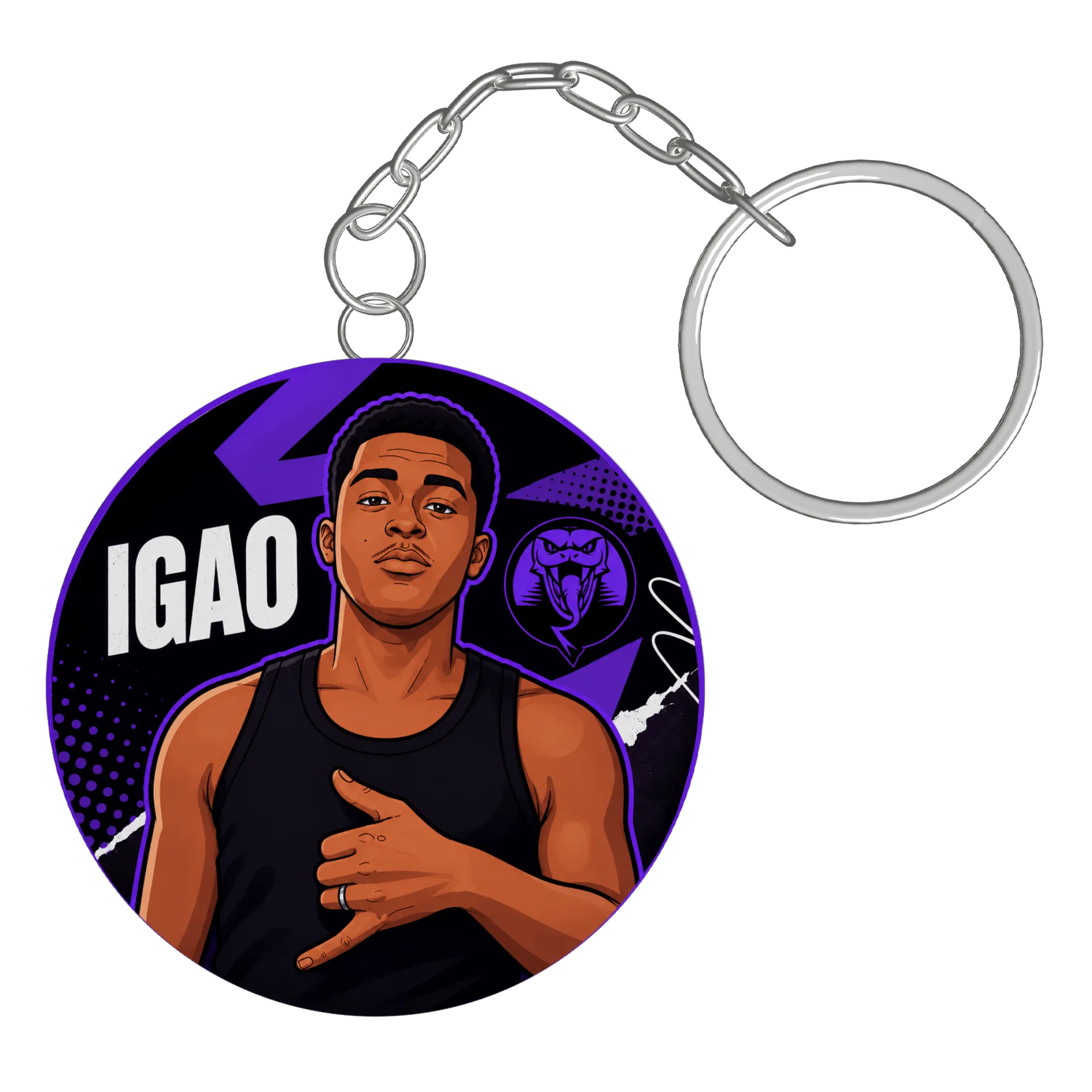 Chaveiro IGAO Purple Edition | Urban Streetwea 5x5cm - Imagem 3