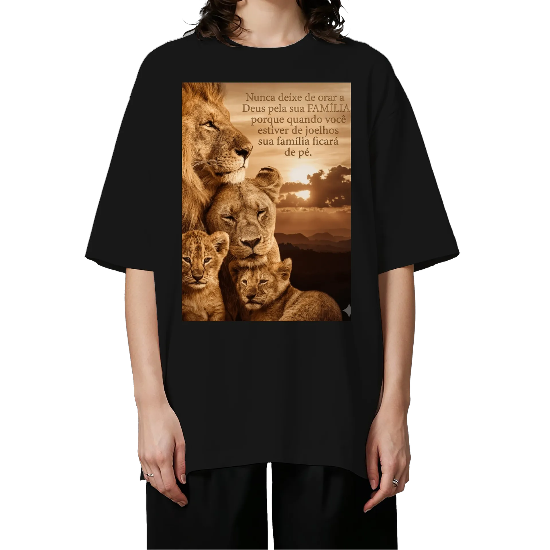 Camiseta Oversized Preto 100% Algodão - Imagem 3