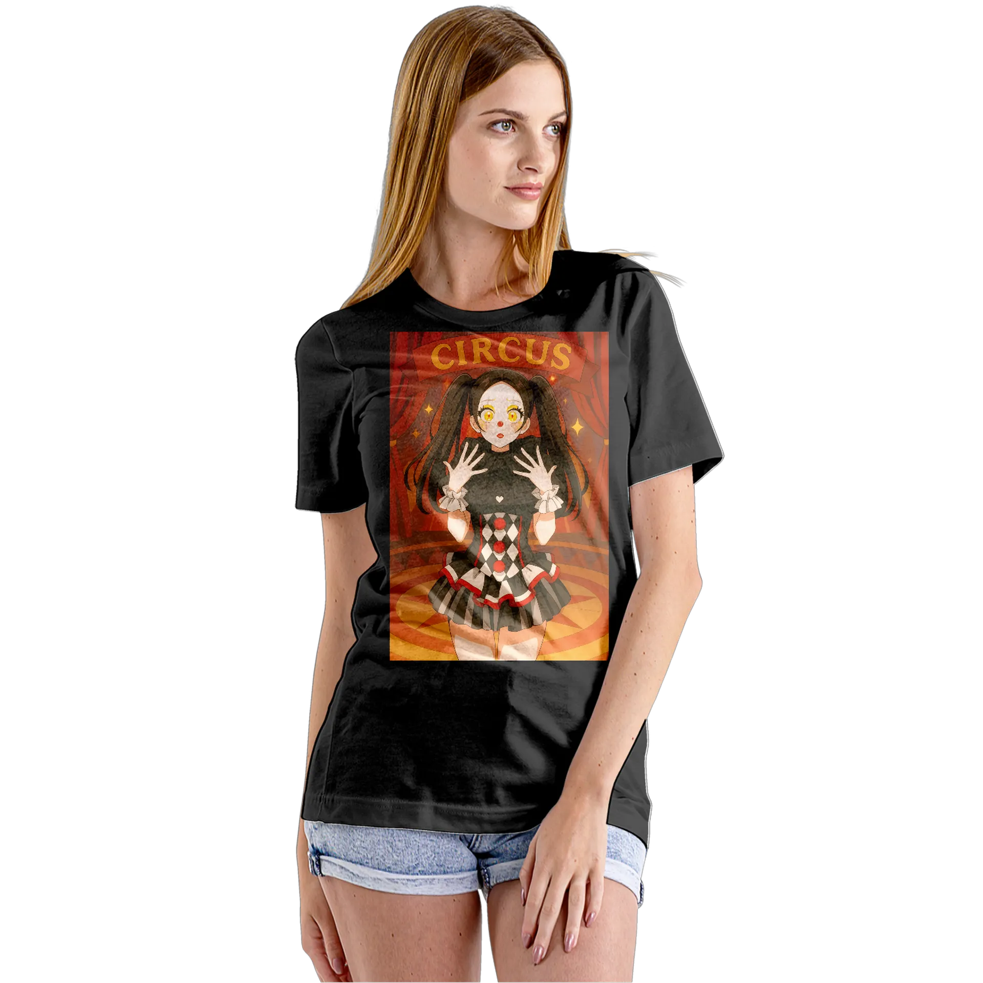 Camiseta Babylook Palhaça Anime Circo 100% Algodão - Imagem 5