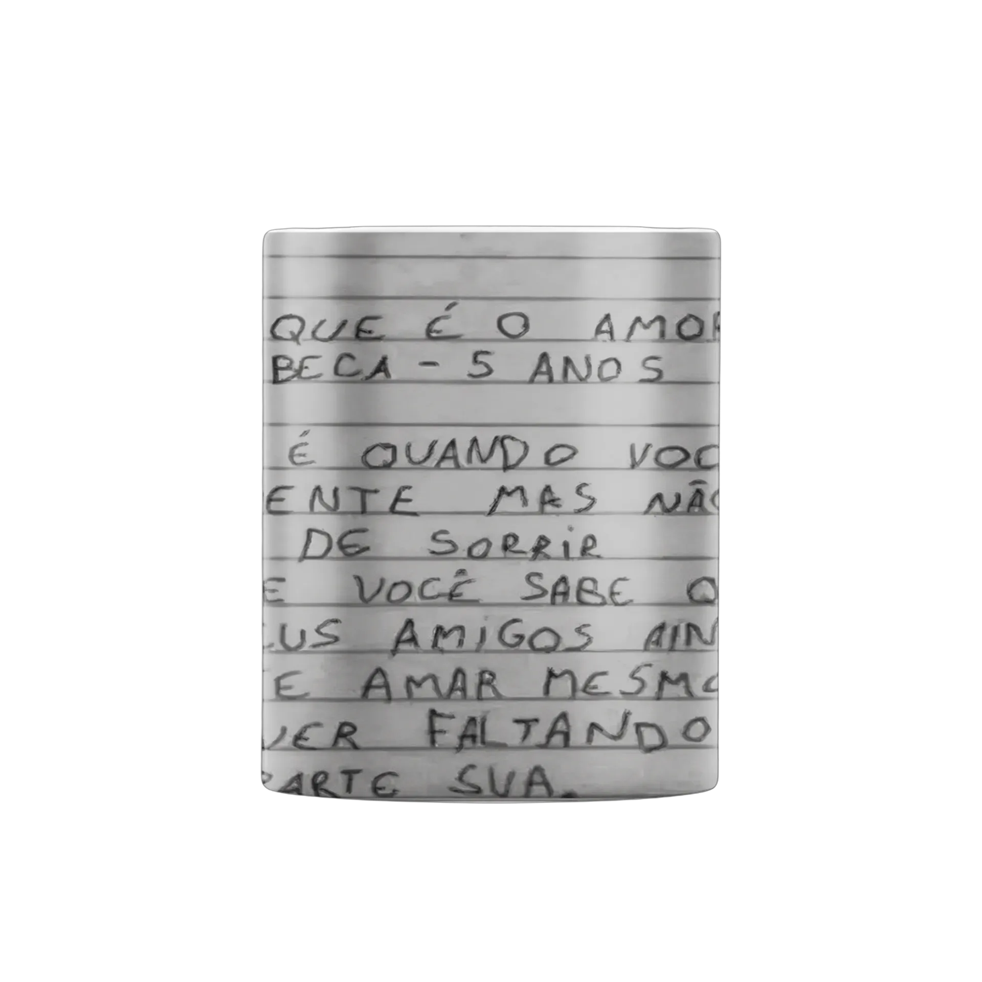 Caneca Porcelana Amor Sóbra Letras 325ml - Imagem 3