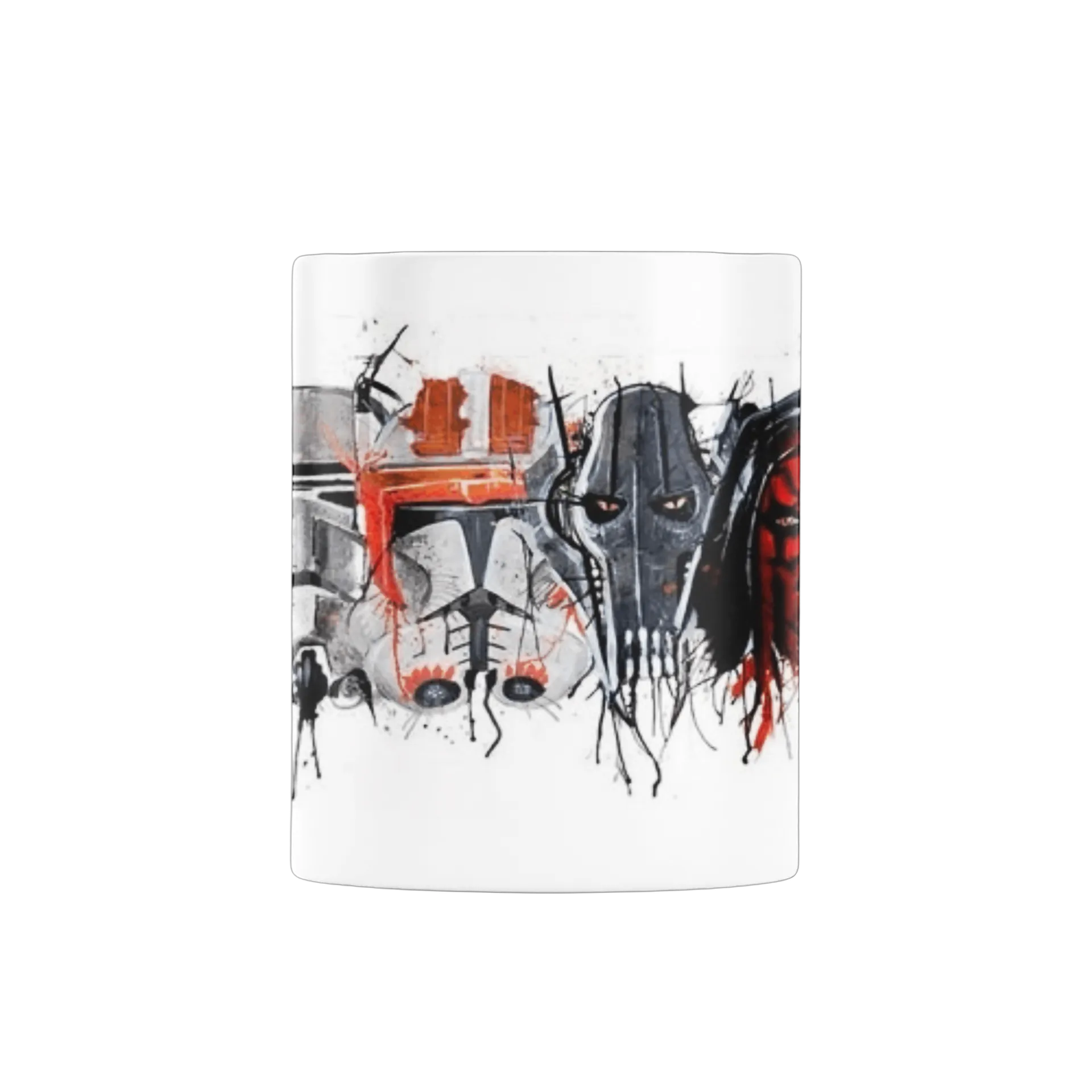 Caneca Porcelana Capacetes de Ficção Científica Arte de Cuppira — imagem 2 de 4