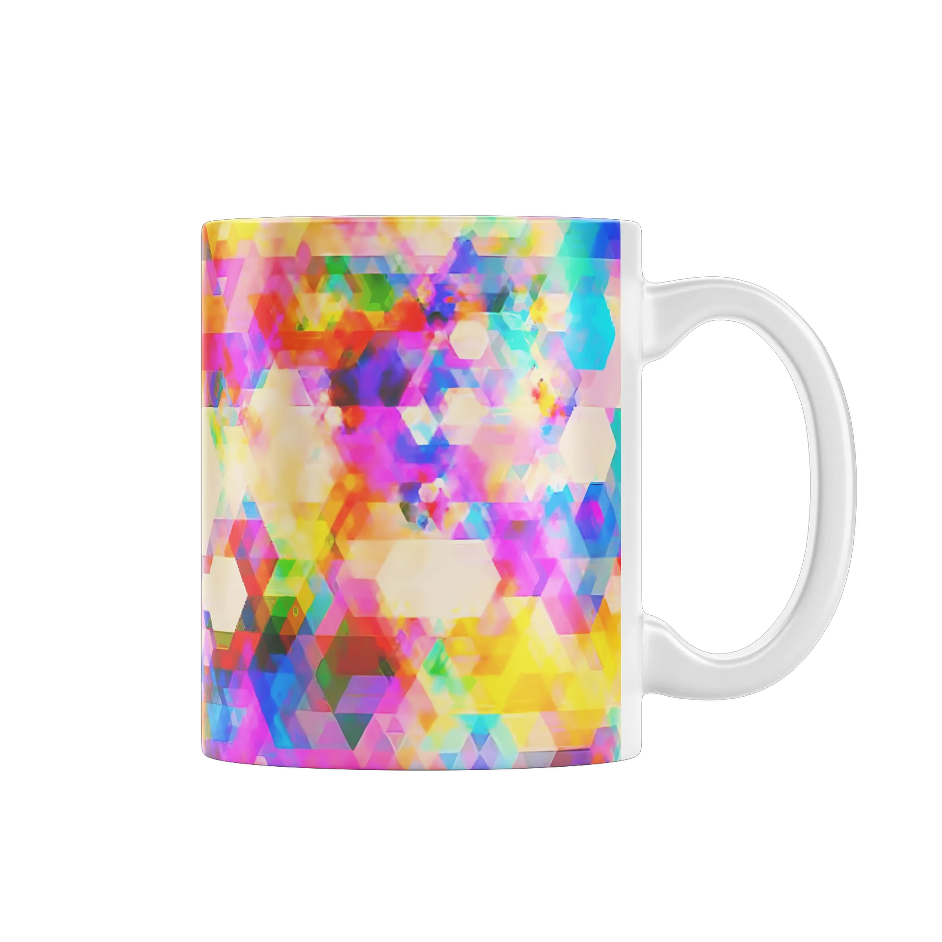 Caneca Estampa Colorida Geométrica 325ml - Imagem 1