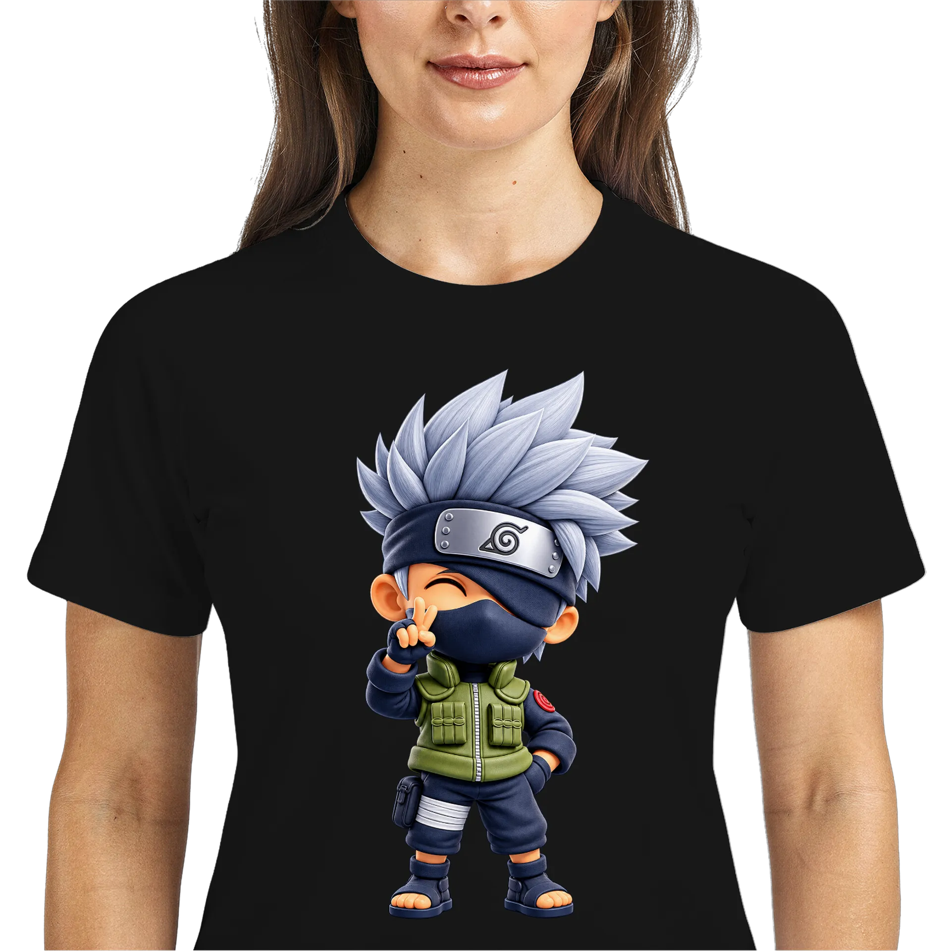 Camiseta Dry Fit Ninja Cabelo Prateado Estilo Cartoon de WEB TV JOAÇABA  — imagem 3 de 6
