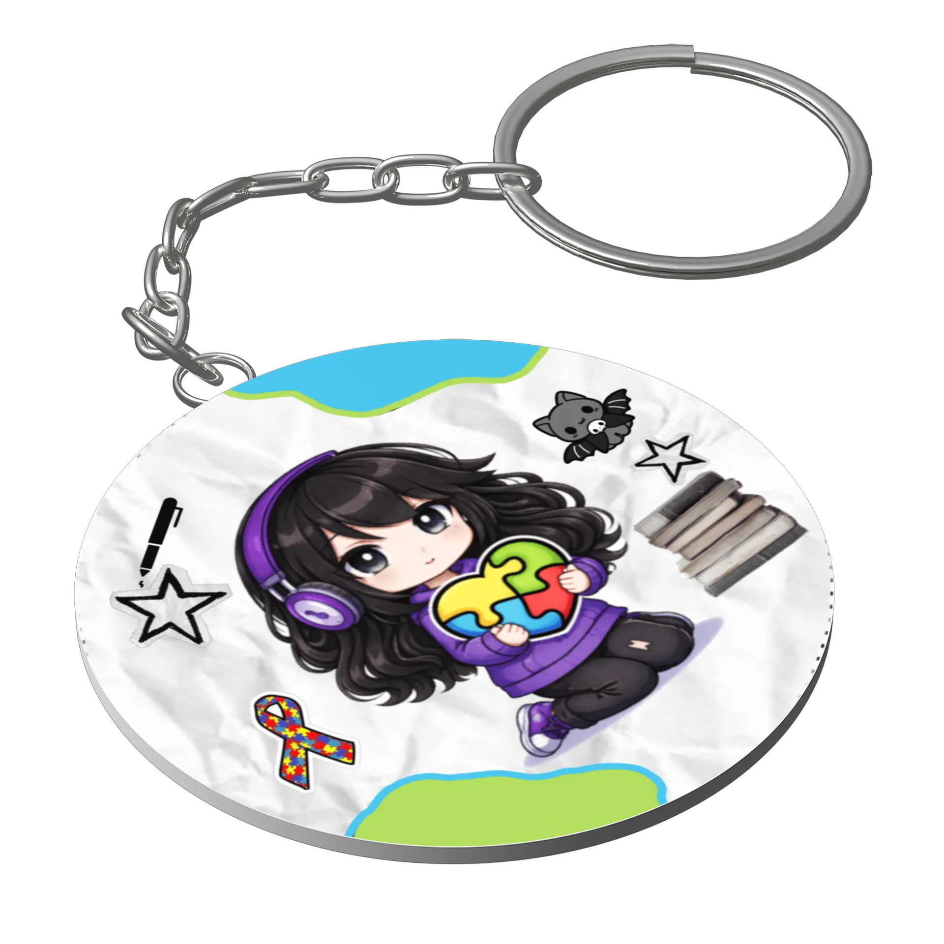 Chaveiro MDF Lili Um diário de uma pessoa "estranha"  - Imagem 1