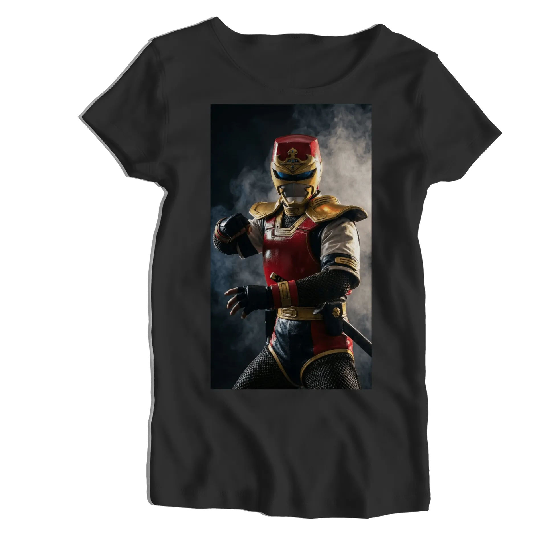 Camiseta Babylook Guerreiro de Capacete Vermelho 100% - Imagem 1