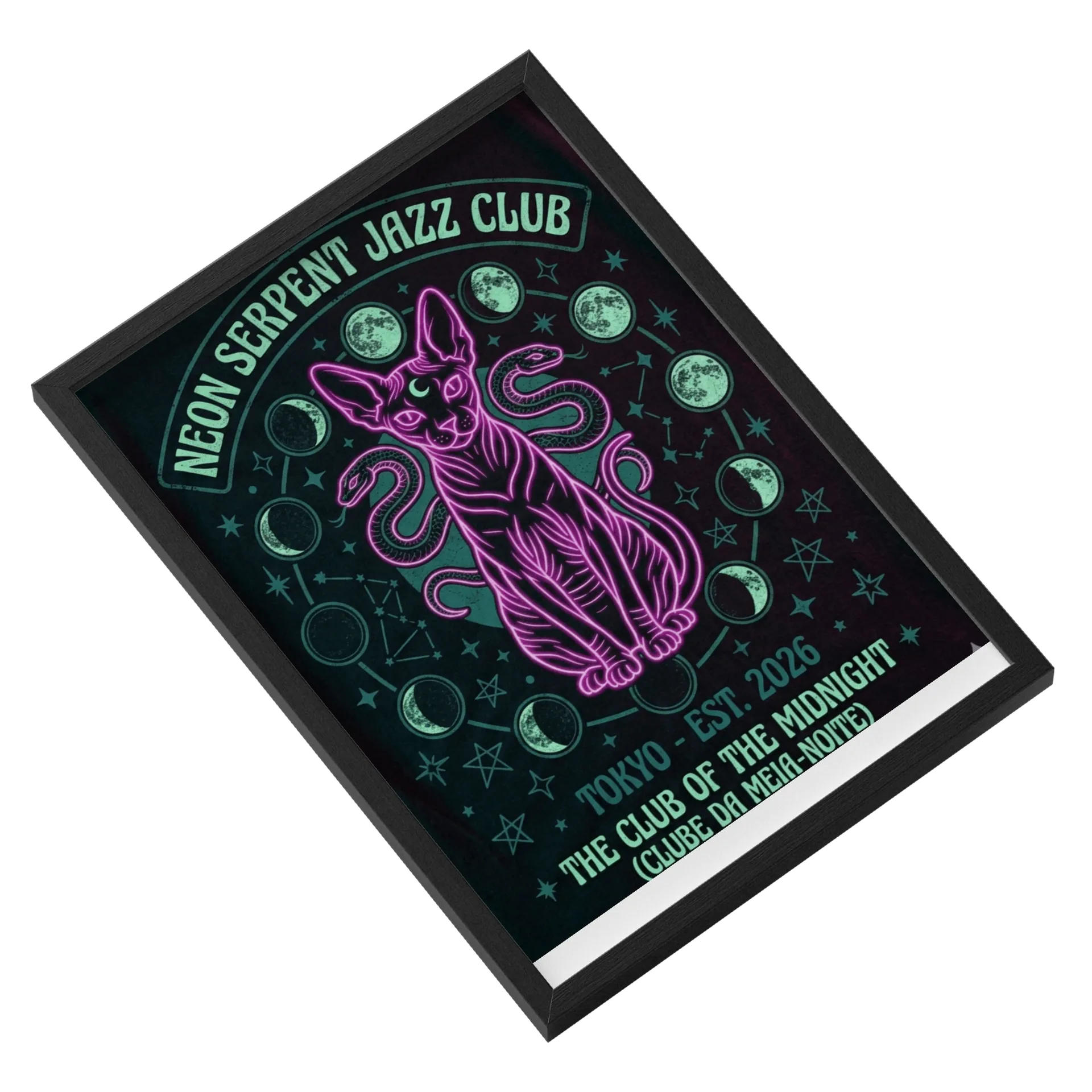 "Midnight Sphinx: Tokyo Neon Edition" QuadroA3  - Imagem 2