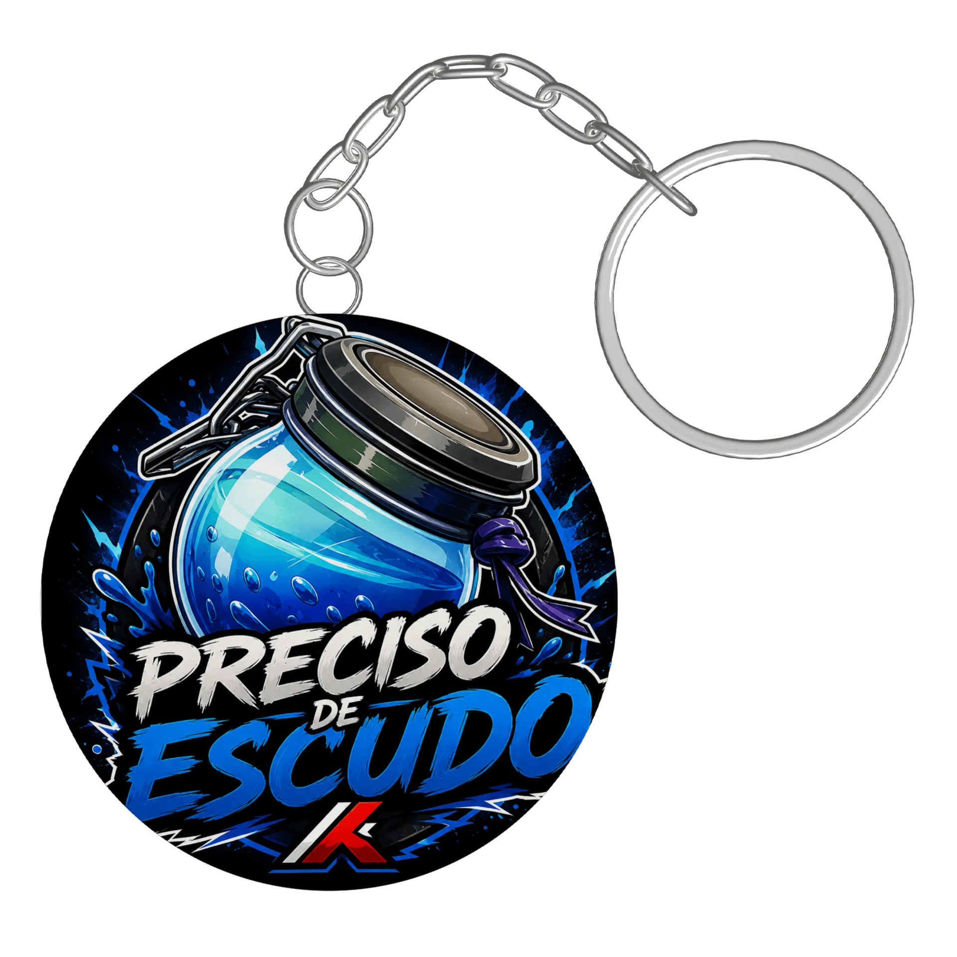 Chaveiro MDF Estampa Precisando de Escudo - Imagem 3
