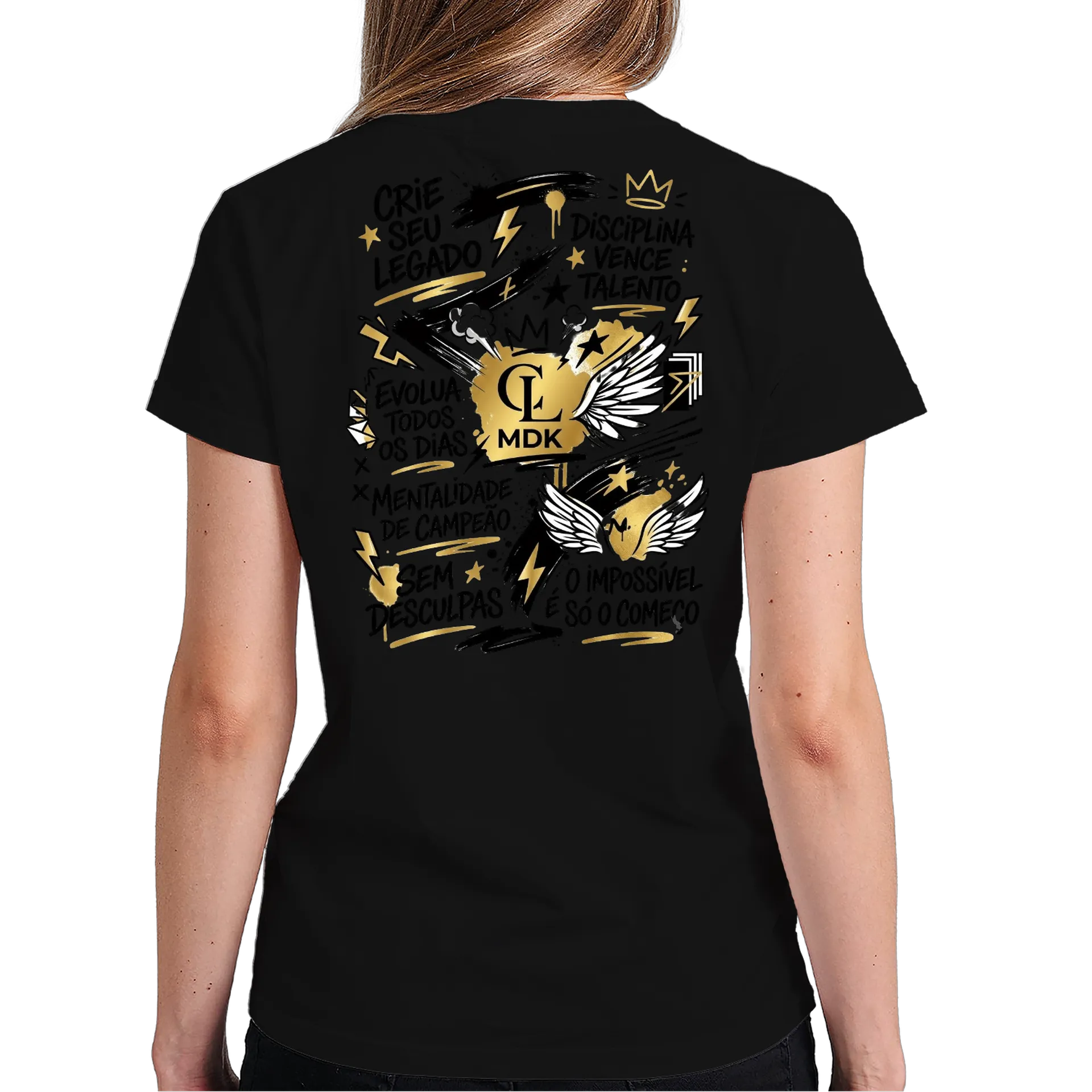 Camiseta Estampa MDK Mentalidade de Campeão 100% Algodão - Imagem 6