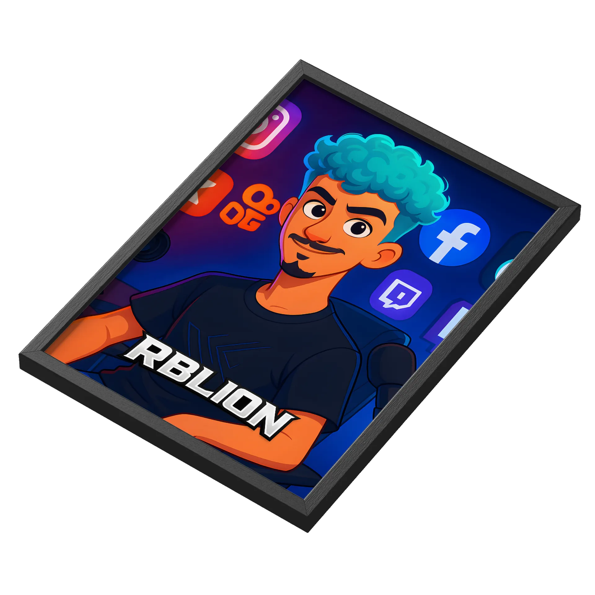 Quadro A3 personalizado Com Vidro de RBLION — imagem 3 de 3