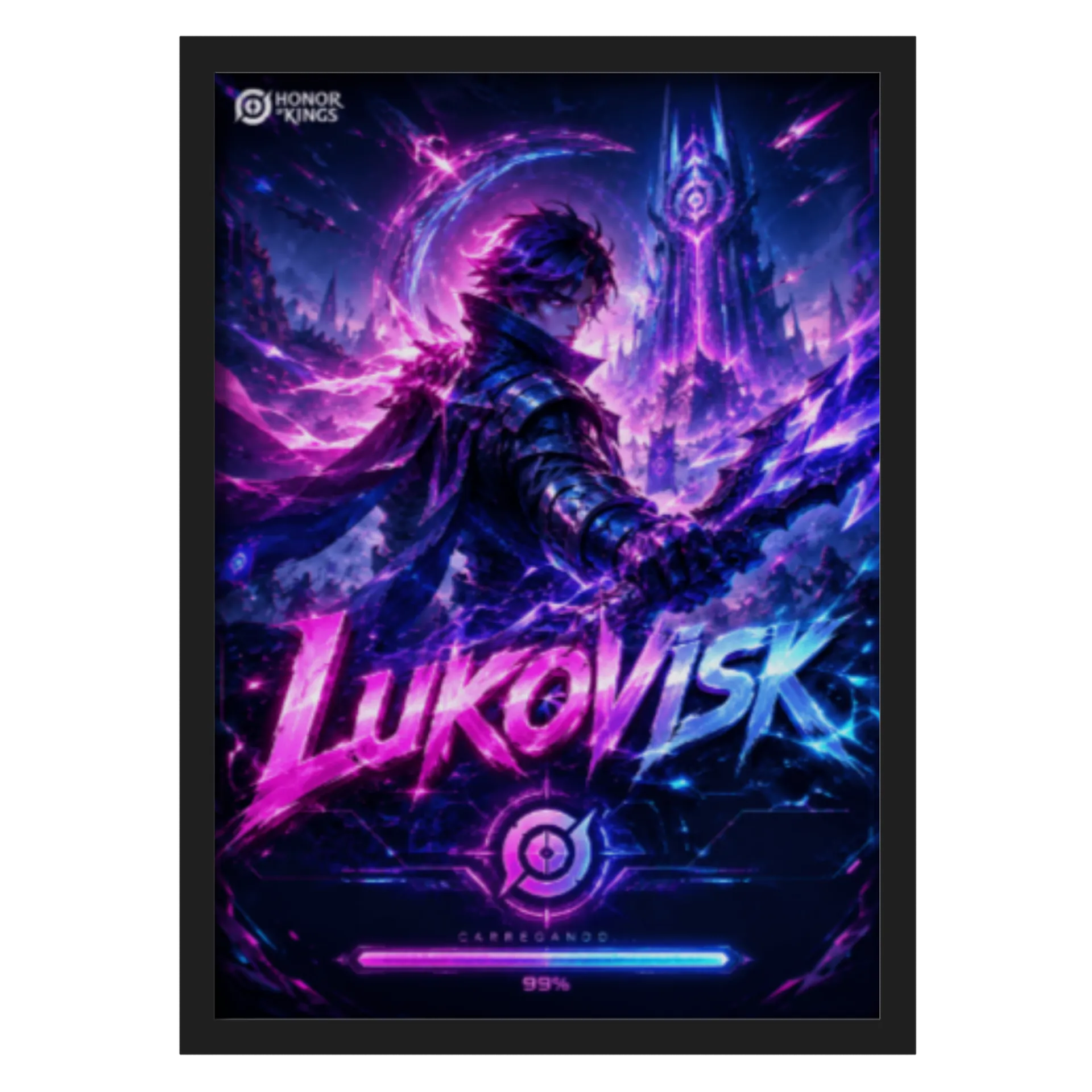 Quadro A3 personalizado HOK LK - Imagem 1
