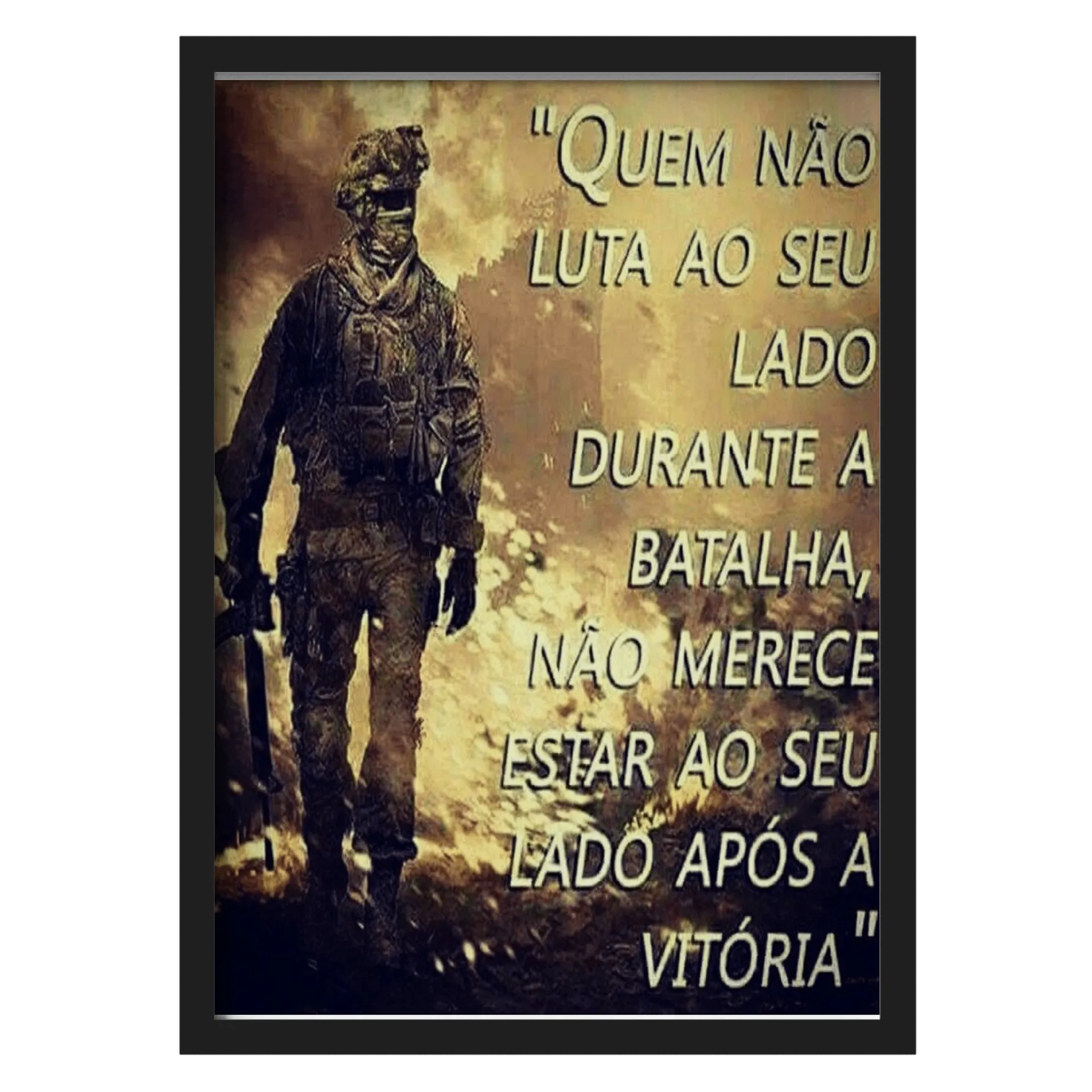 Quadro Frases Inspiradoras Aos Vencidos A3 com Vidro MDF e de carlos — imagem 1 de 3