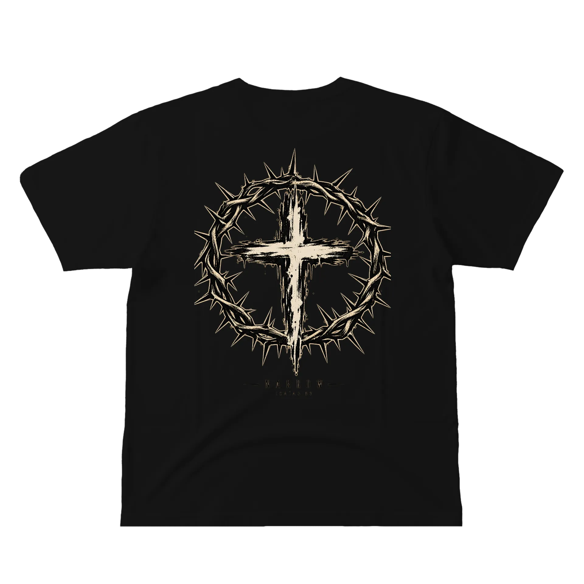 Camiseta Cruz com Coroa de Espinhos Narrow 100% Algodão de NARROW — imagem 1 de 6
