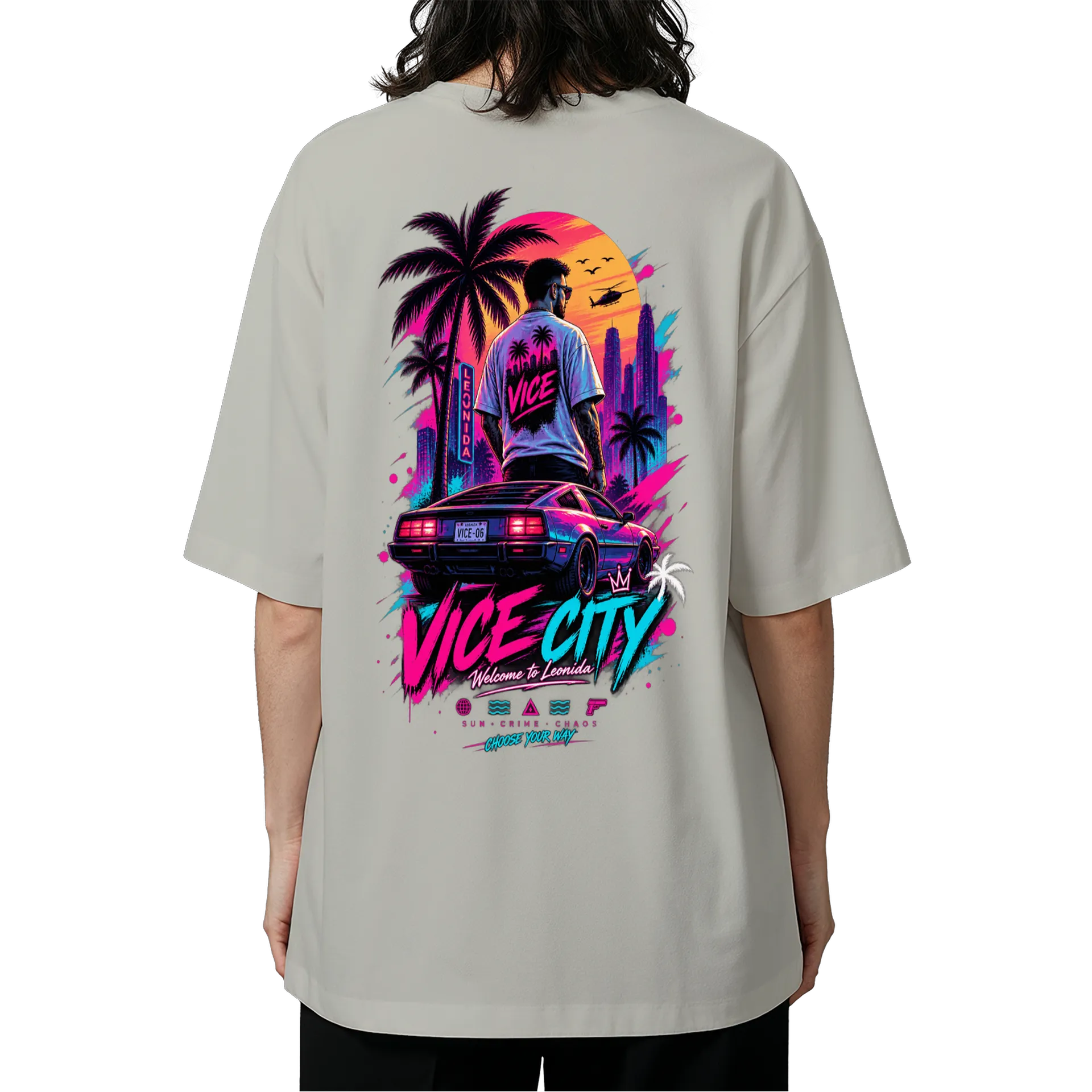 Camiseta Oversized Vice City - Imagem 5
