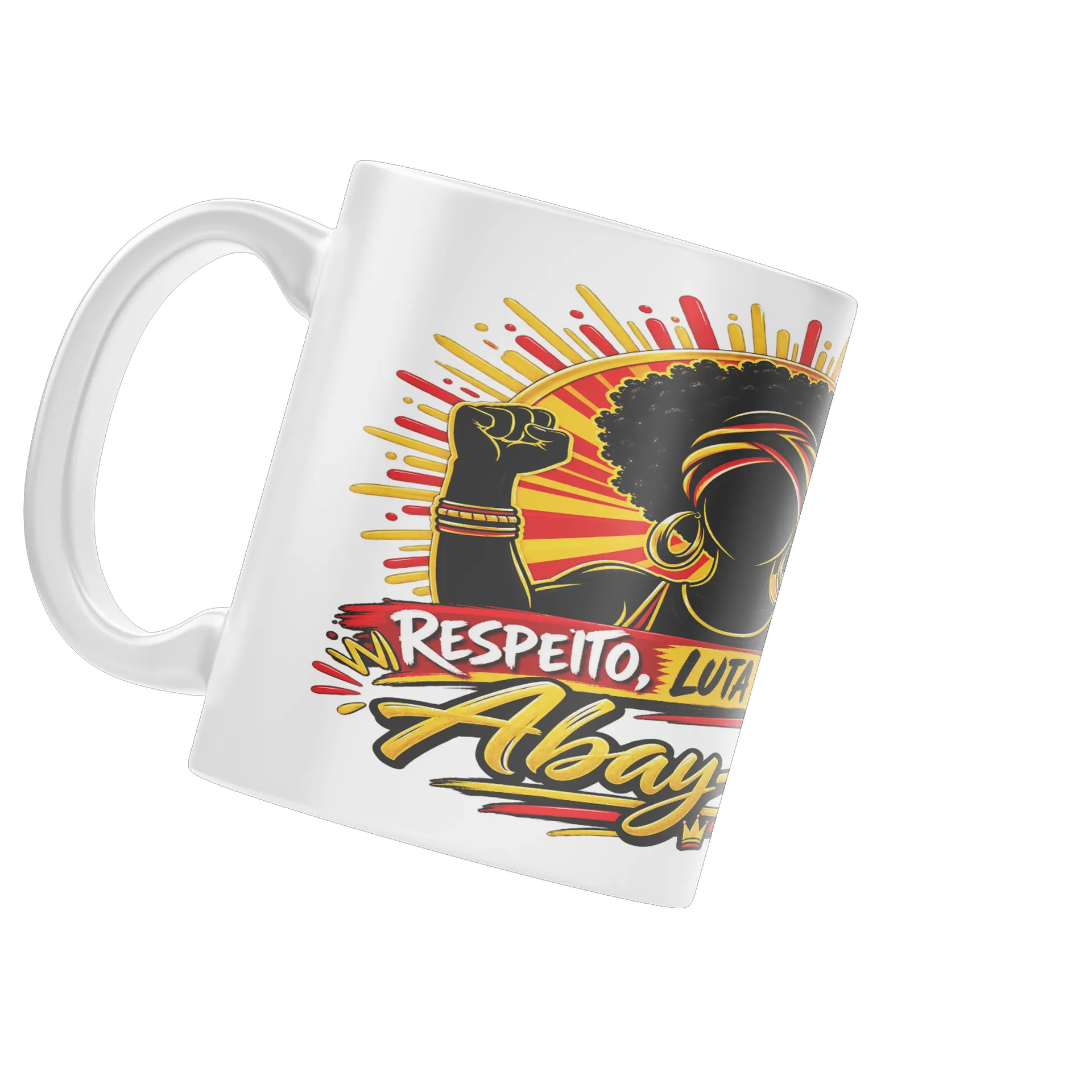 Caneca Estampa Tipográfica Abayomi Respeito Luta Igualdade - Imagem 3